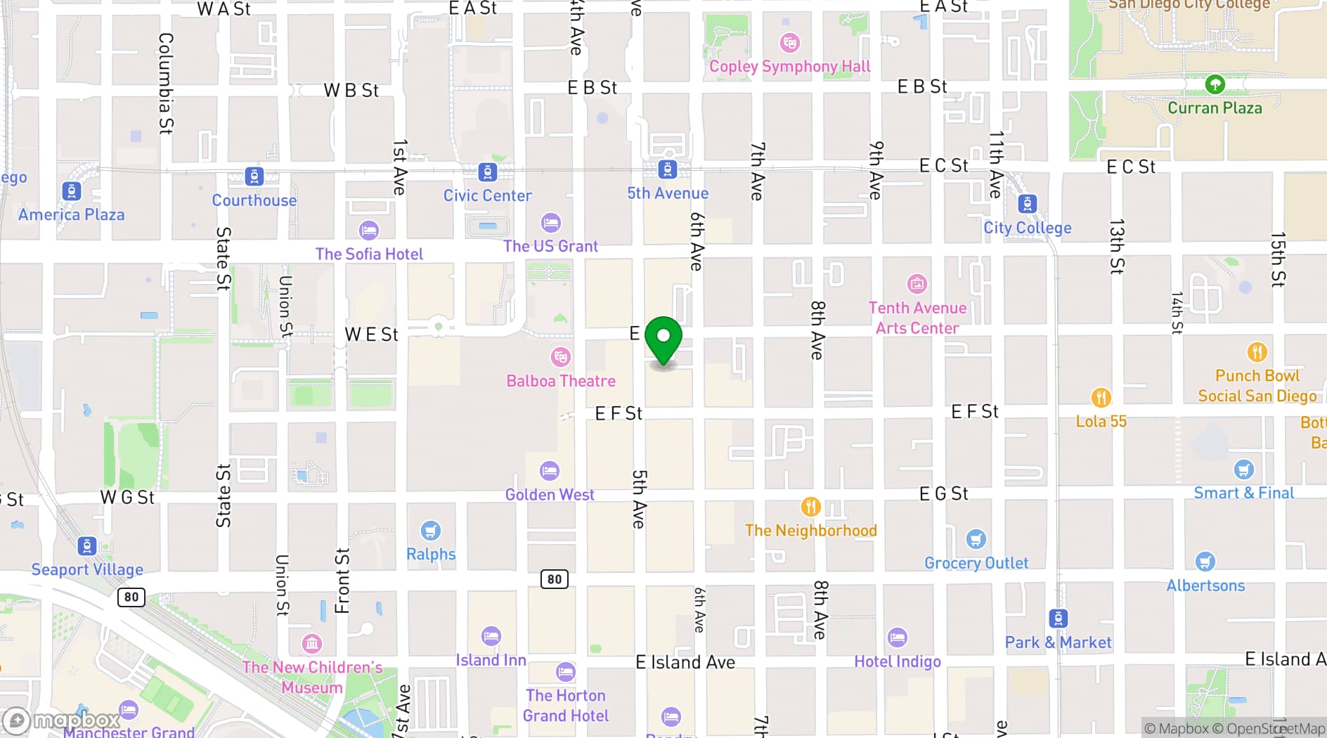 Map showing GEM - Gaslamp Event Management, Inc.