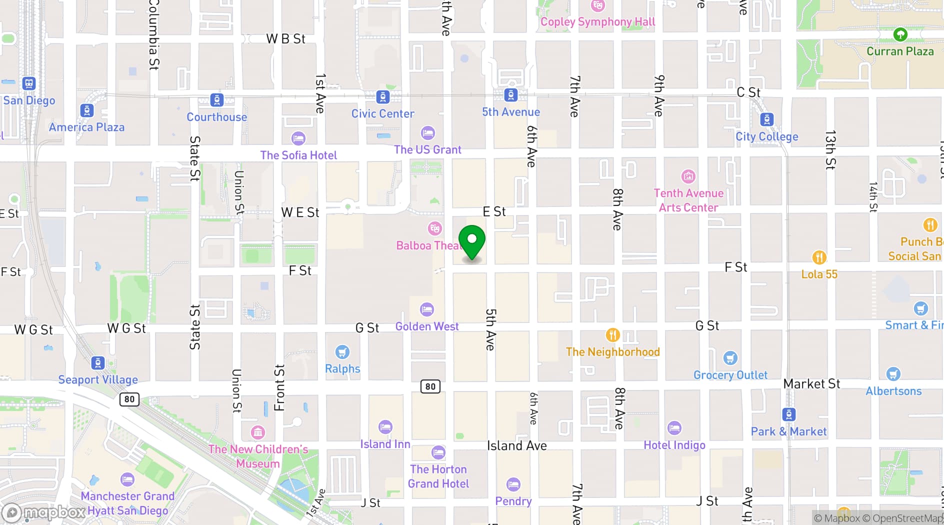 Map showing Patrick's Gaslamp Pub