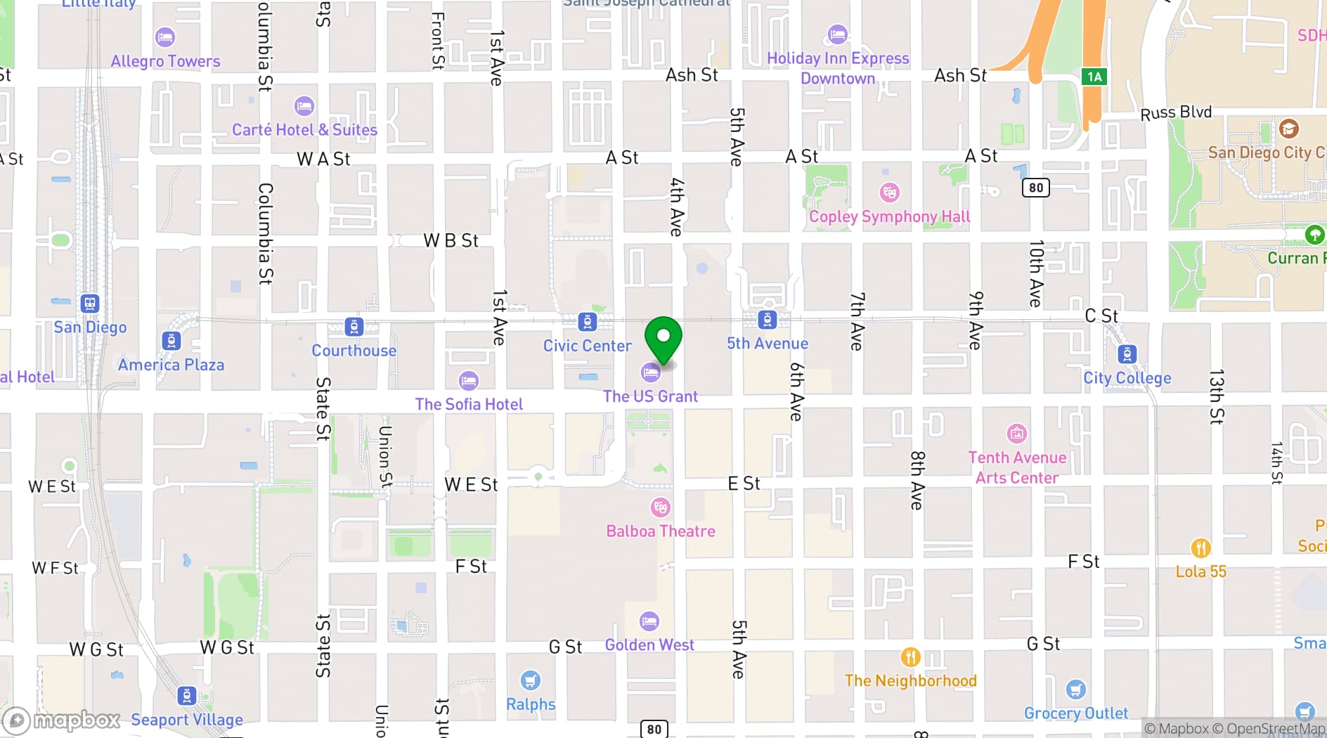 Map showing Grant Grill