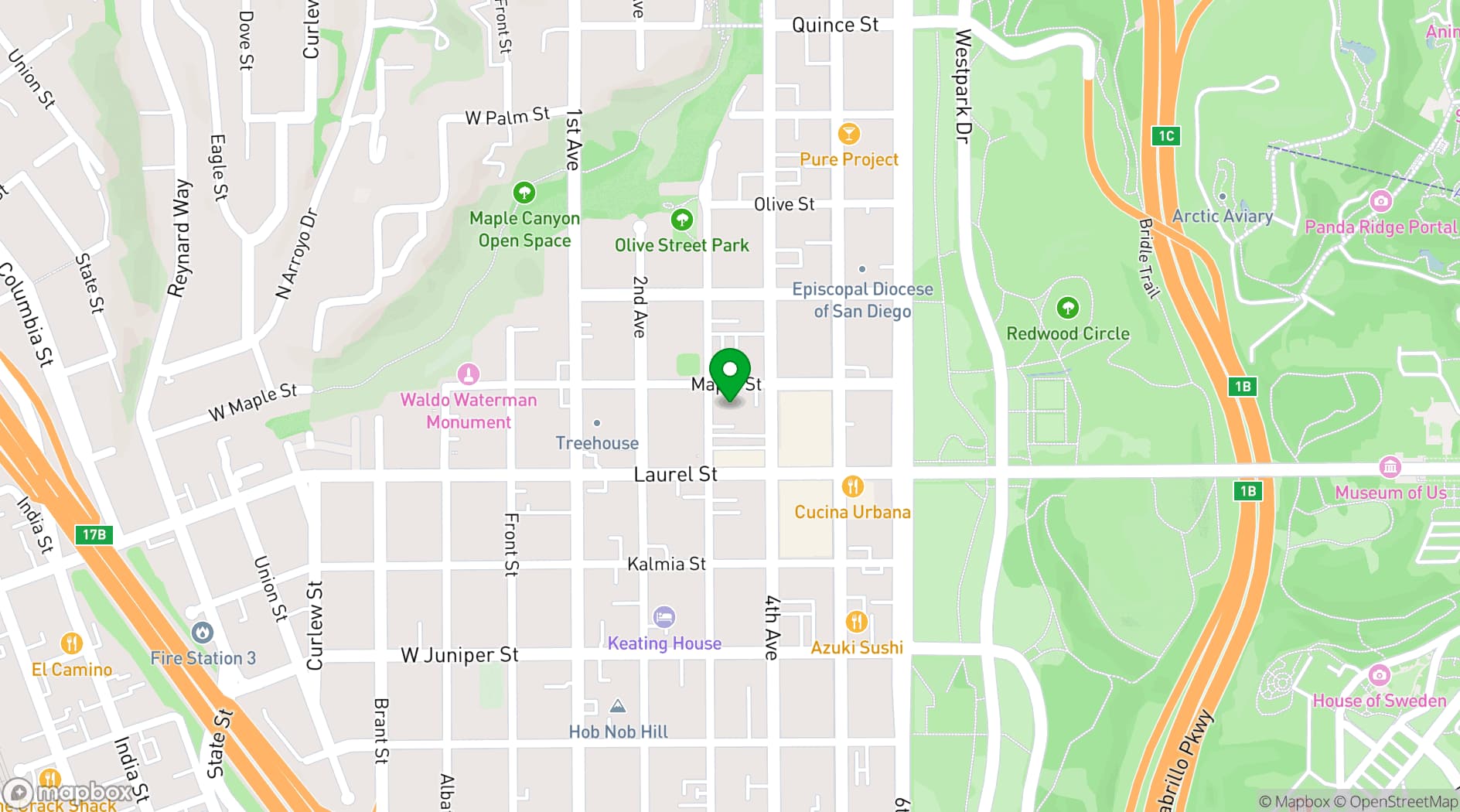 Map showing Firehouse Swing Dance