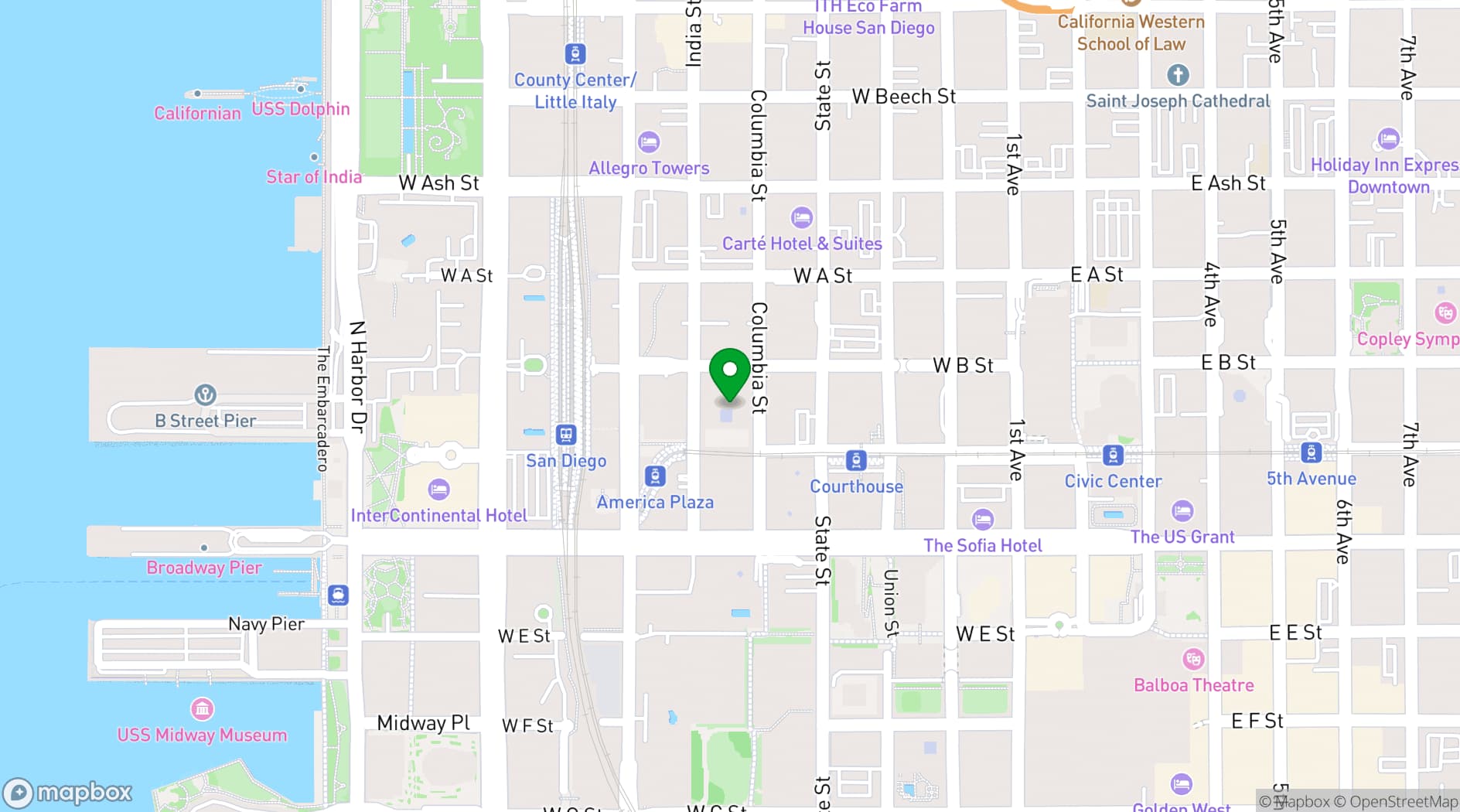 Map showing Davinci Meeting Rooms