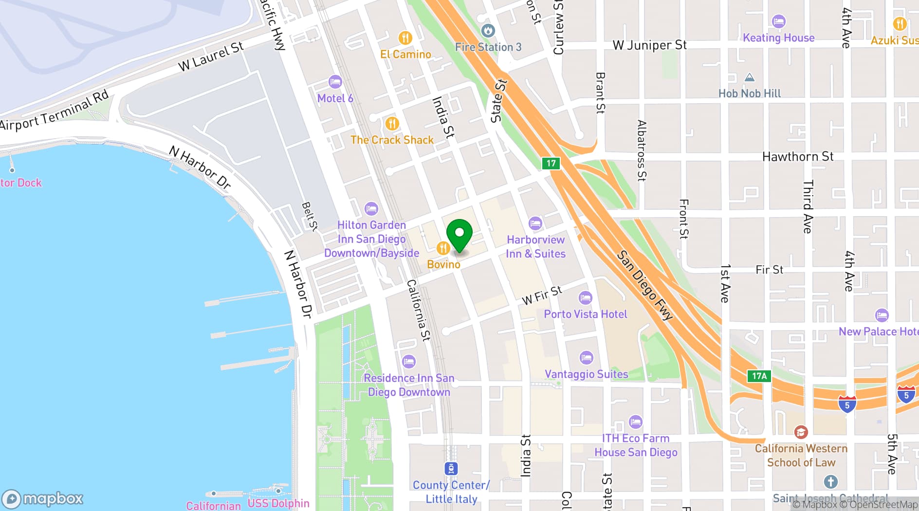 Map showing Kettner Exchange