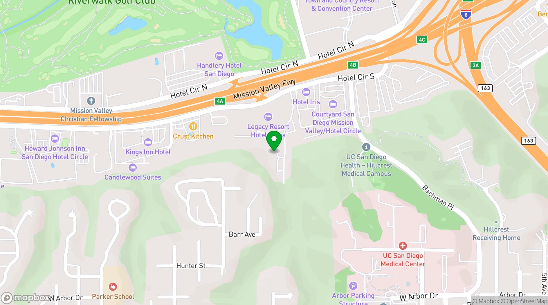 Map showing Legacy Resort Hotel & Spa