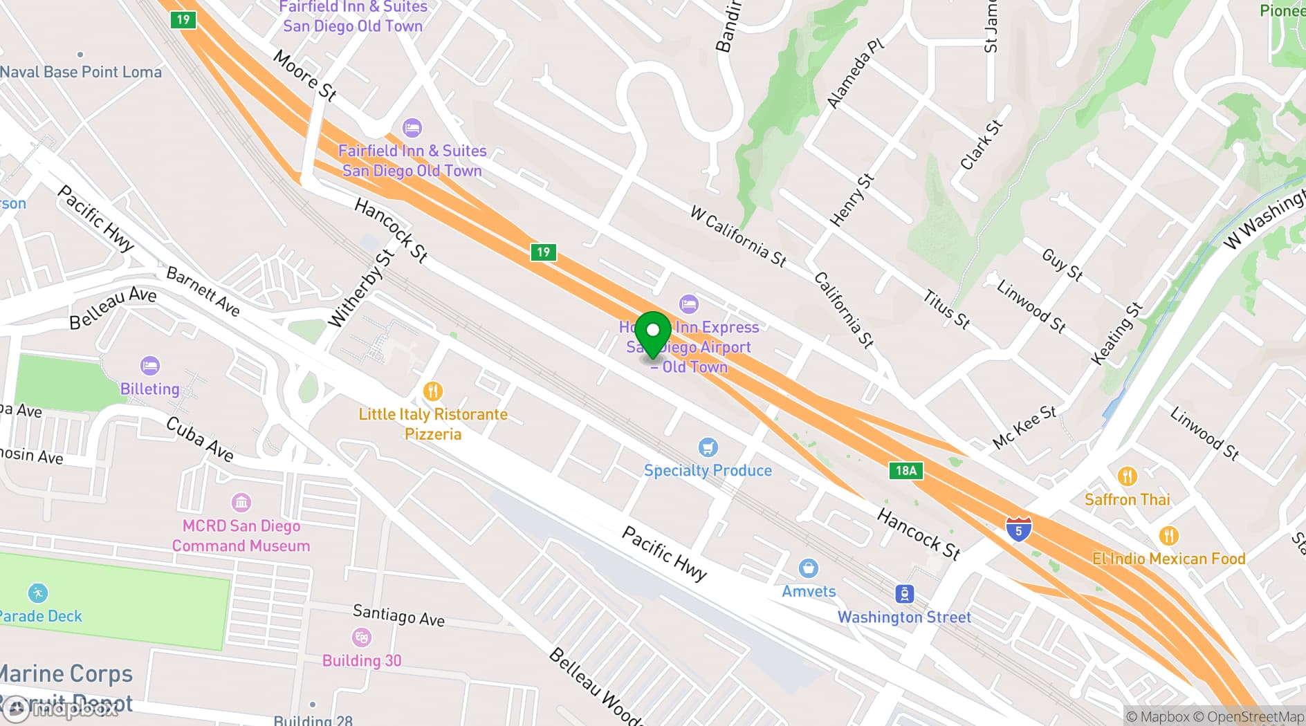 Map showing Spin Nightclub