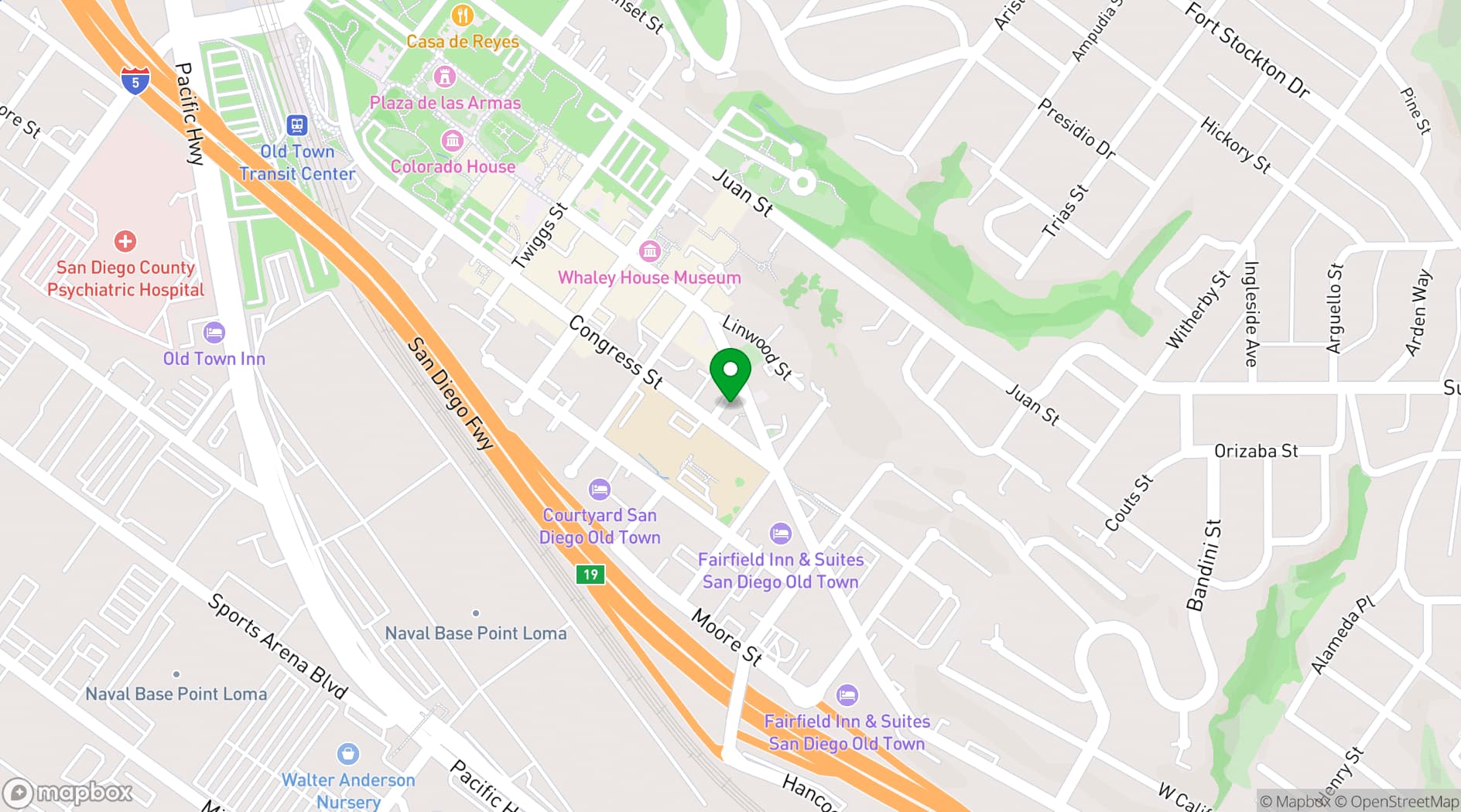 Map showing Jack & Giulio's Italian Restaurant