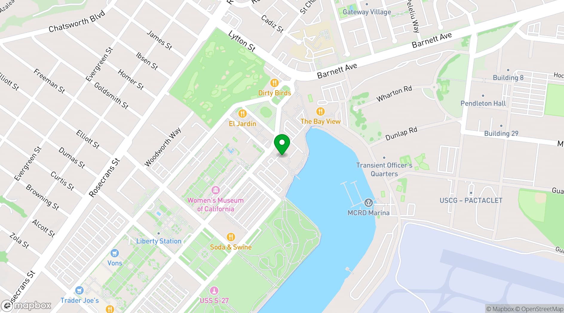 Map showing Moniker Commons