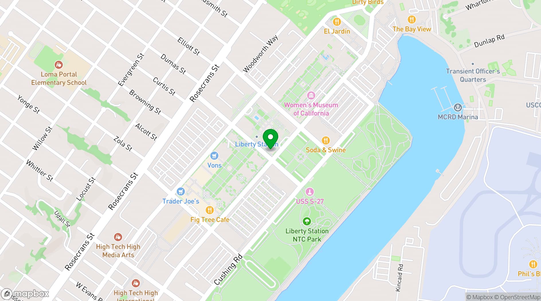Map showing Solare Ristorante Italiano