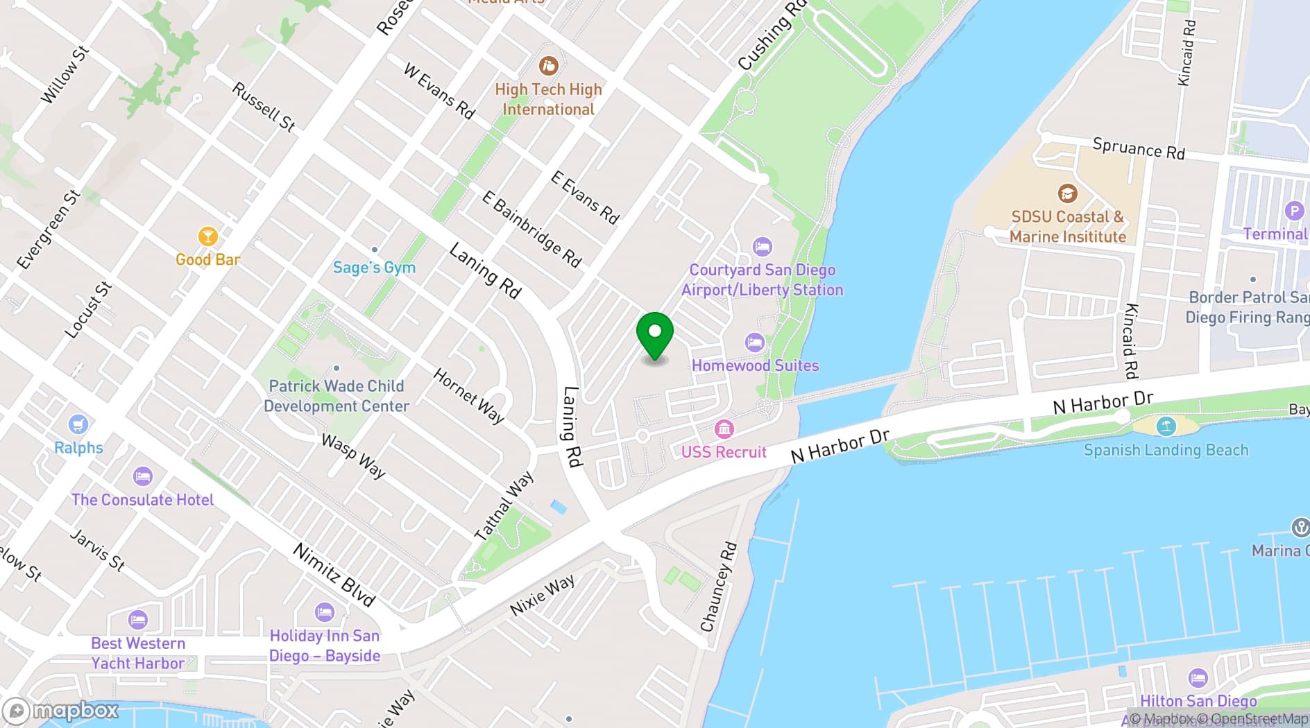 Map showing Liberty Station Conference Center