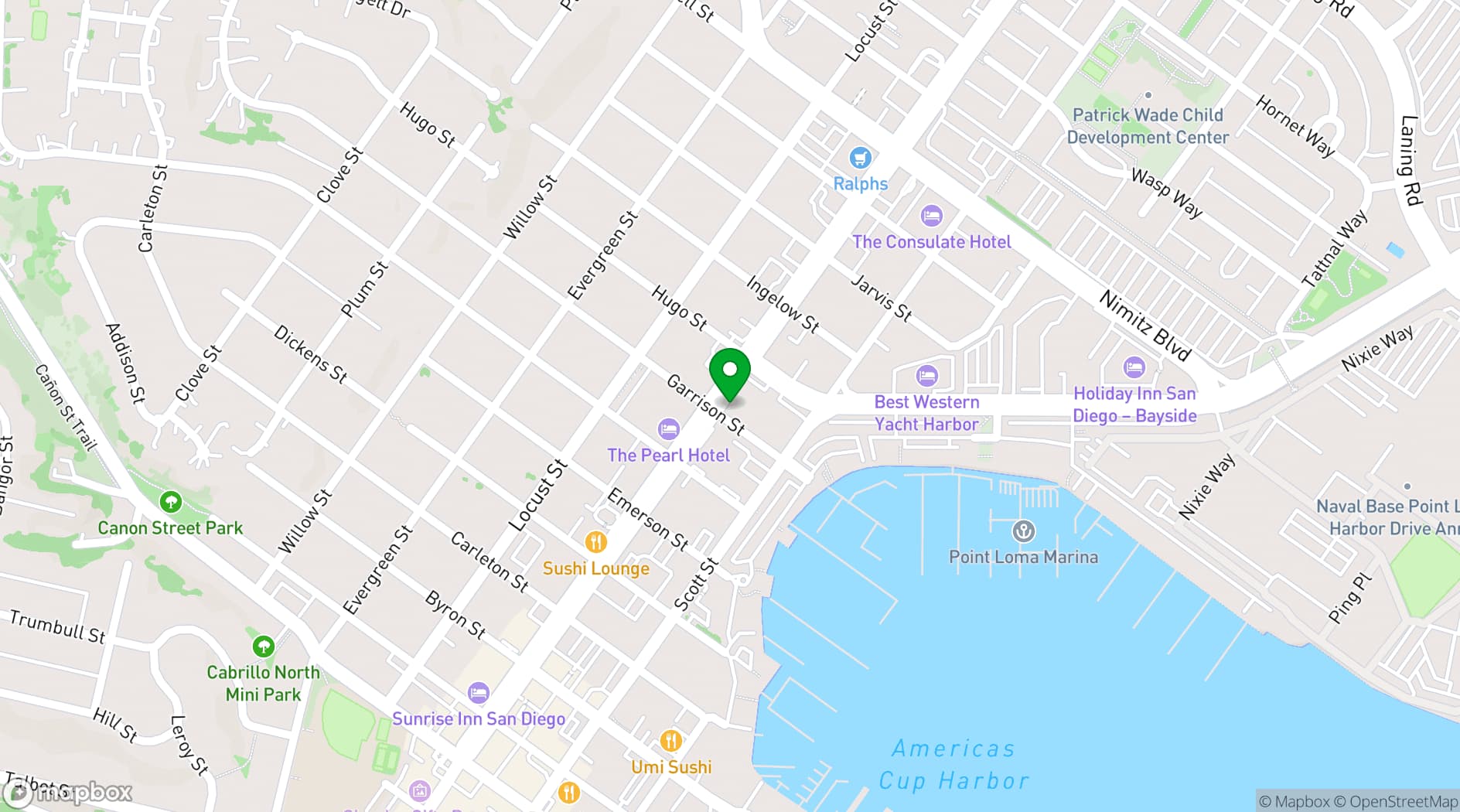 Map showing Westerly Public House