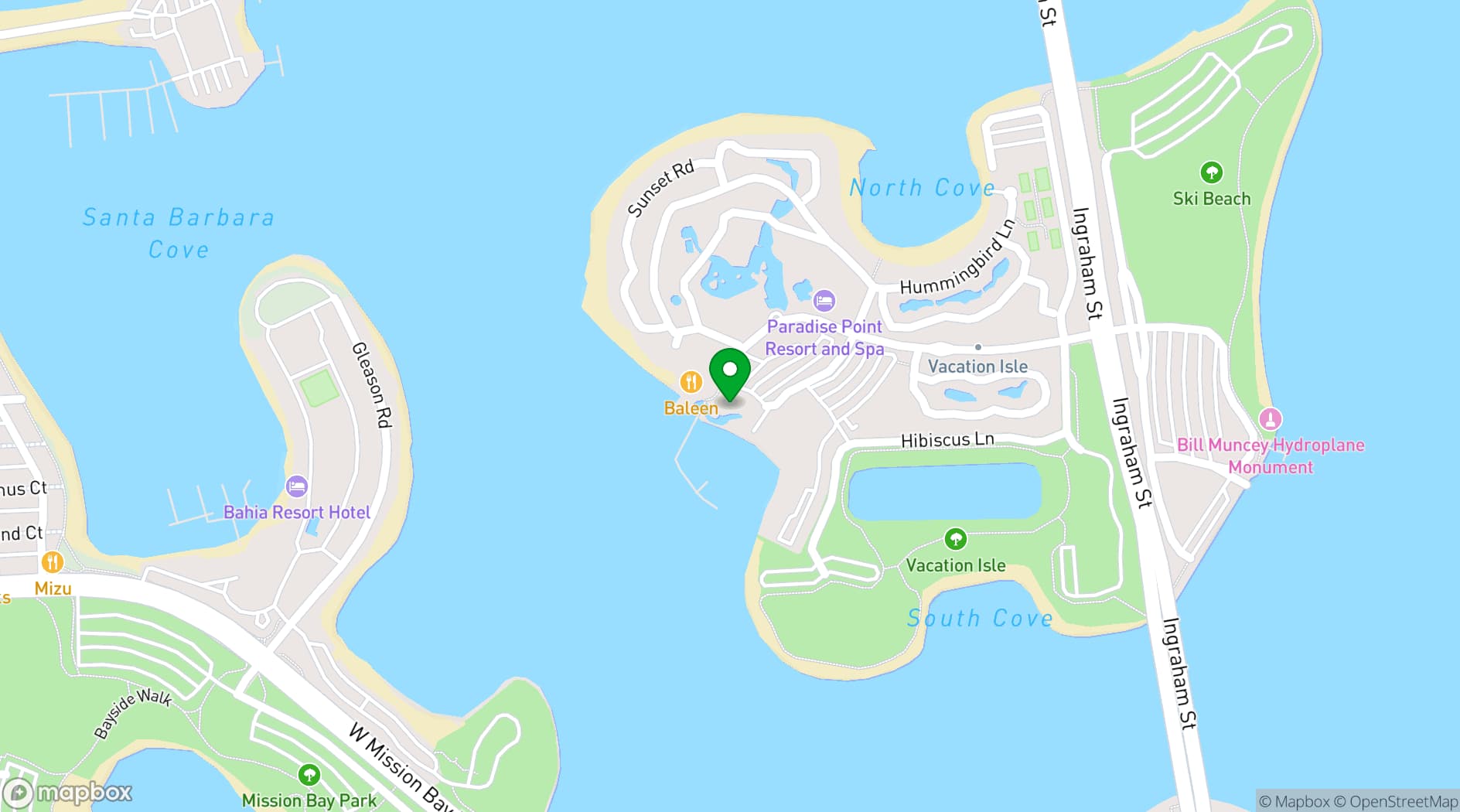 Map showing The Point