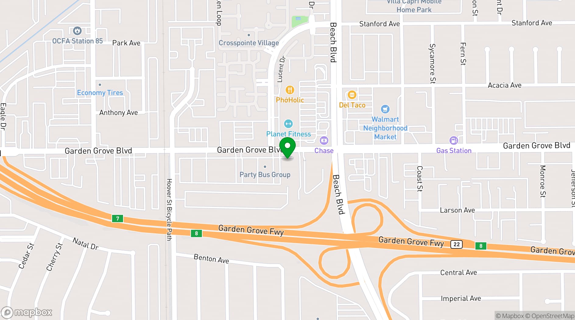 Map showing The QD Venue