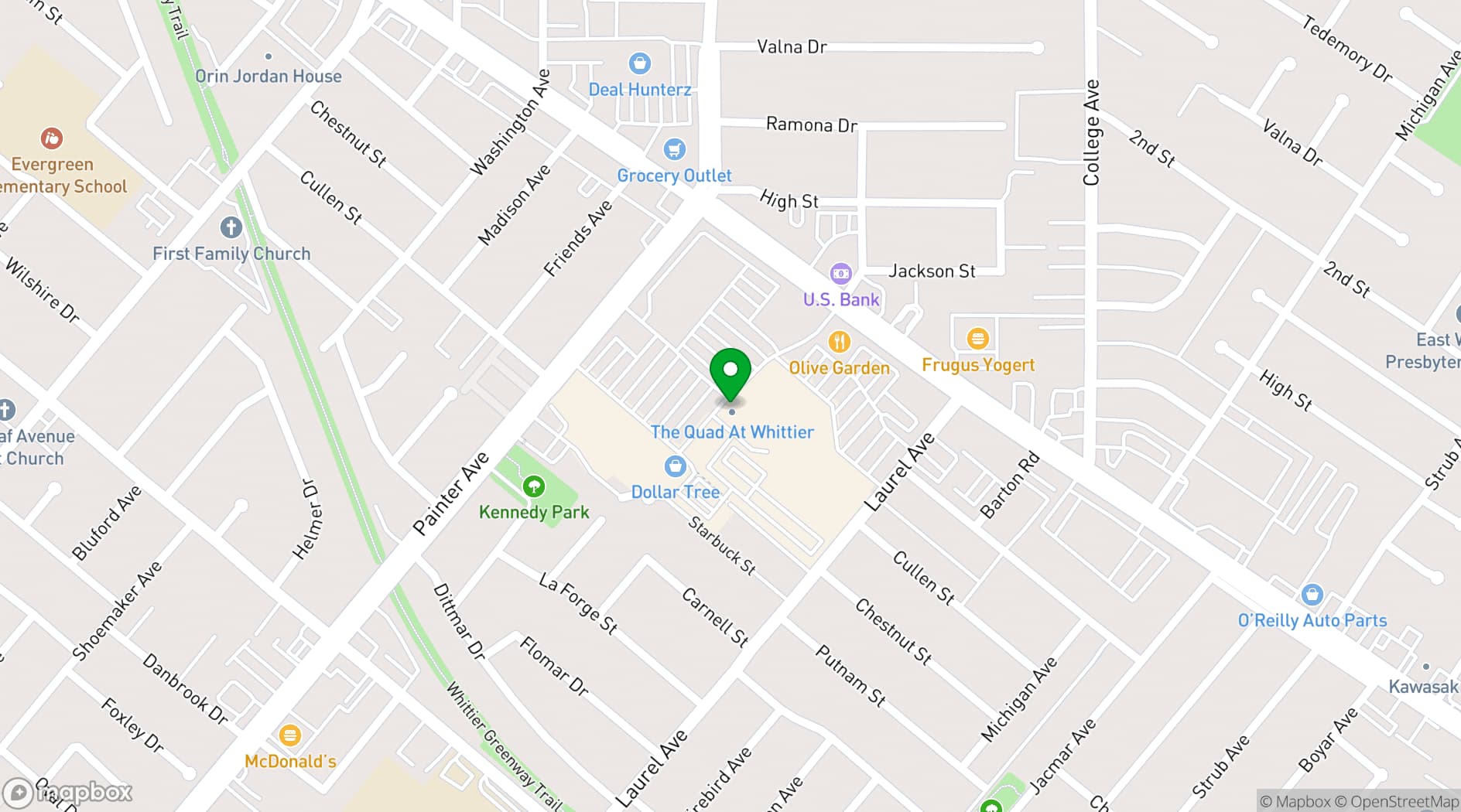 Map showing SoCal Convention Services