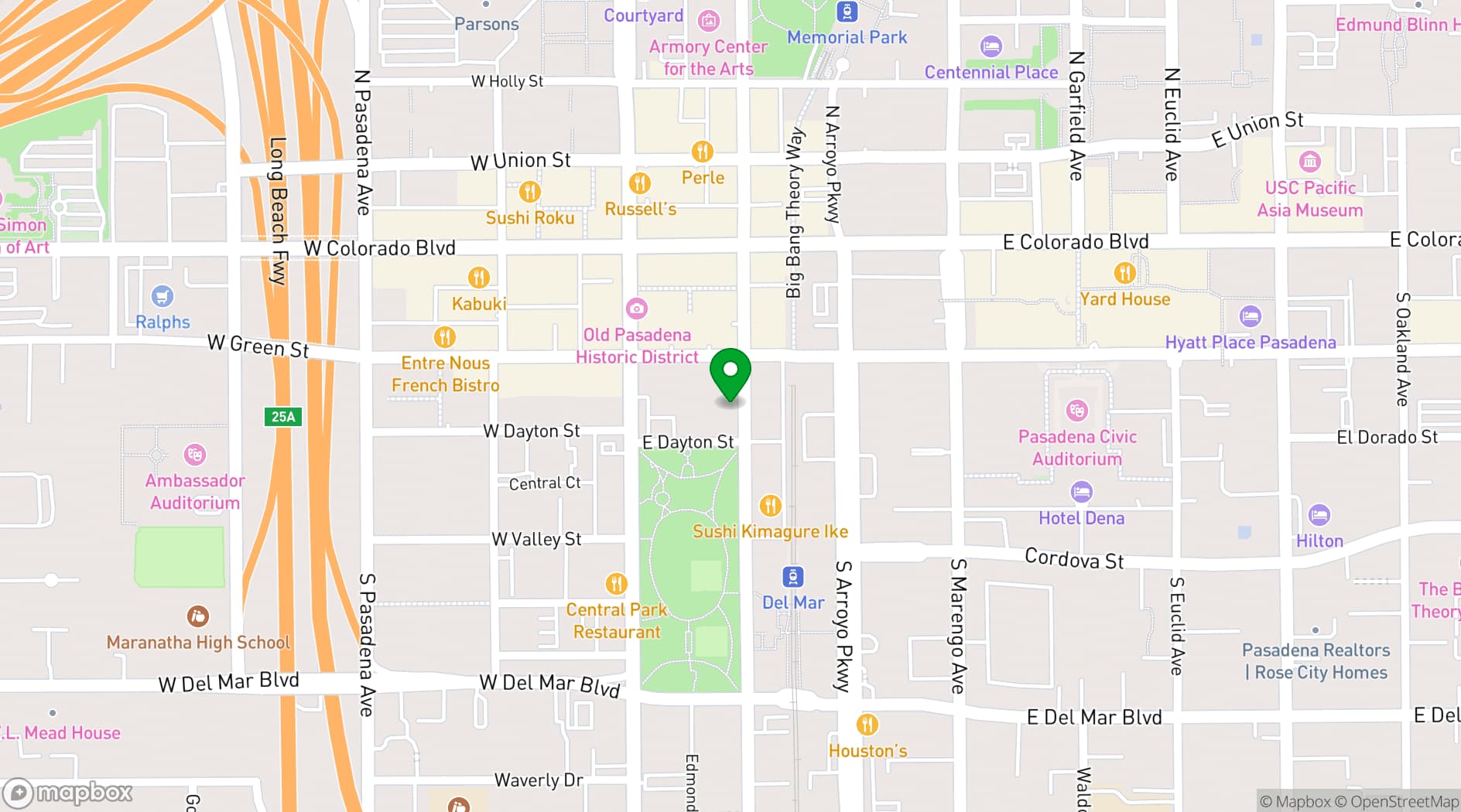 Map showing Castle Green