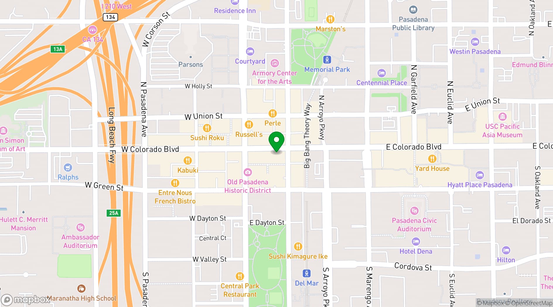 Map showing Club 54 Lounge