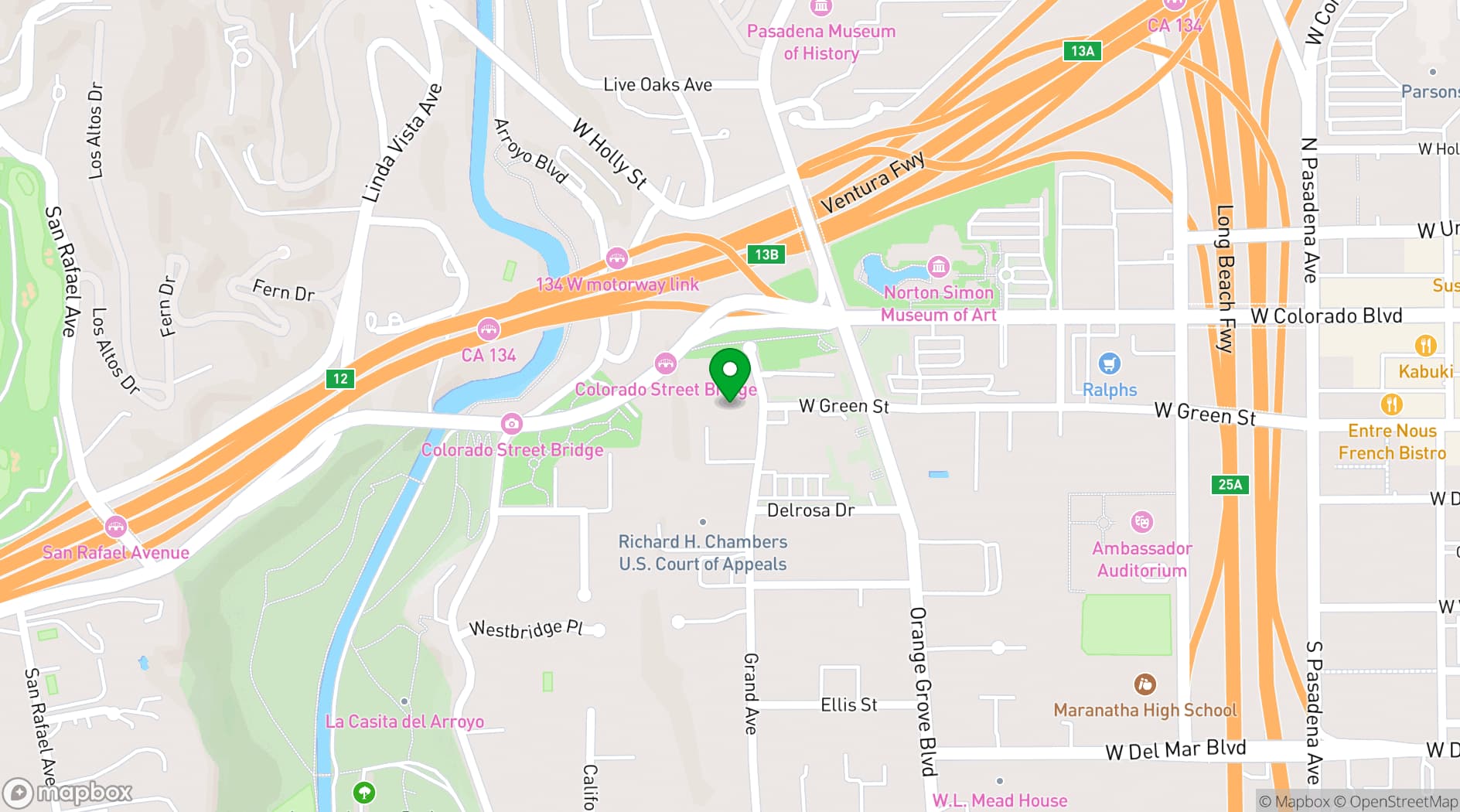 Map showing The Maxwell House