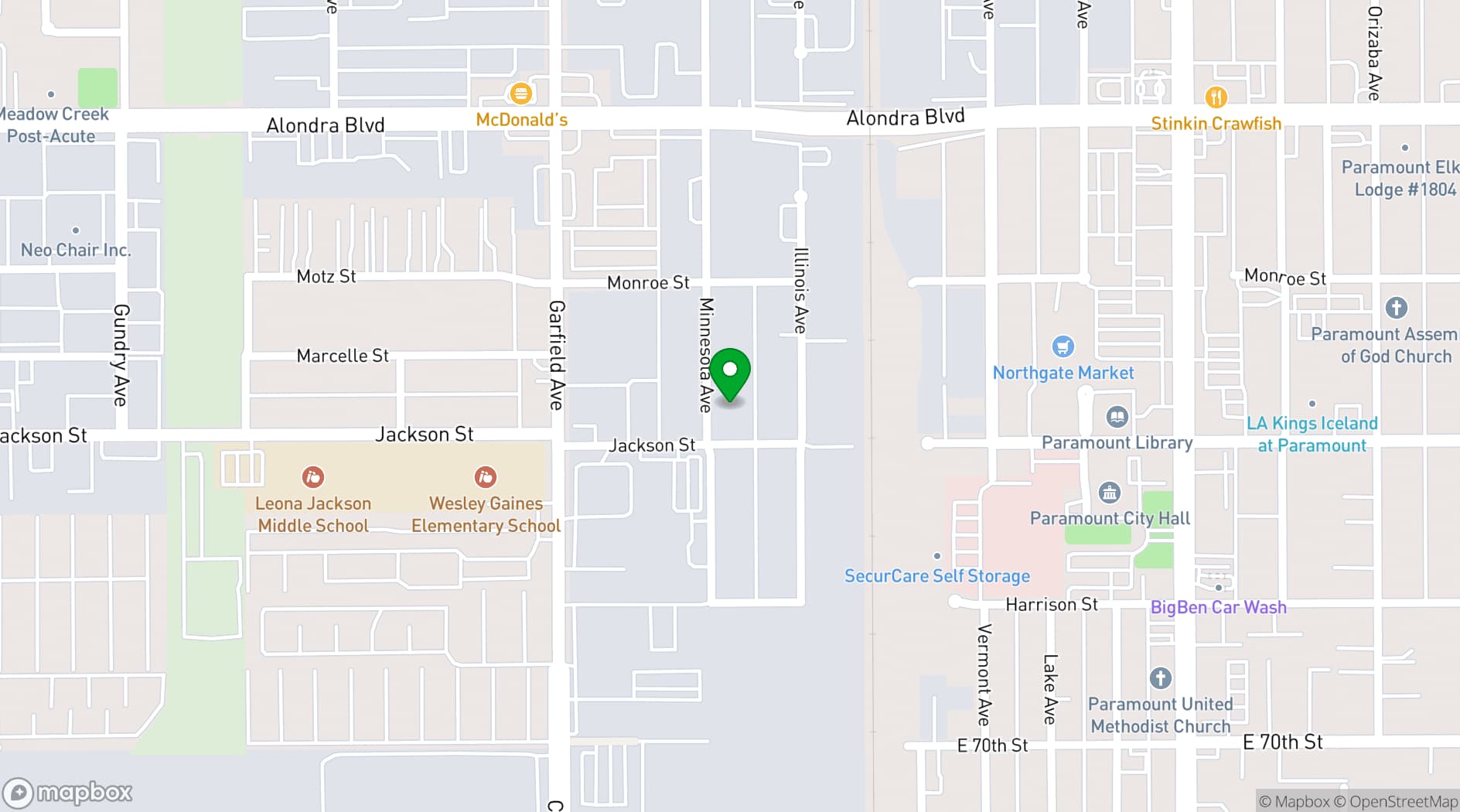 Map showing Corchea Recording Studio