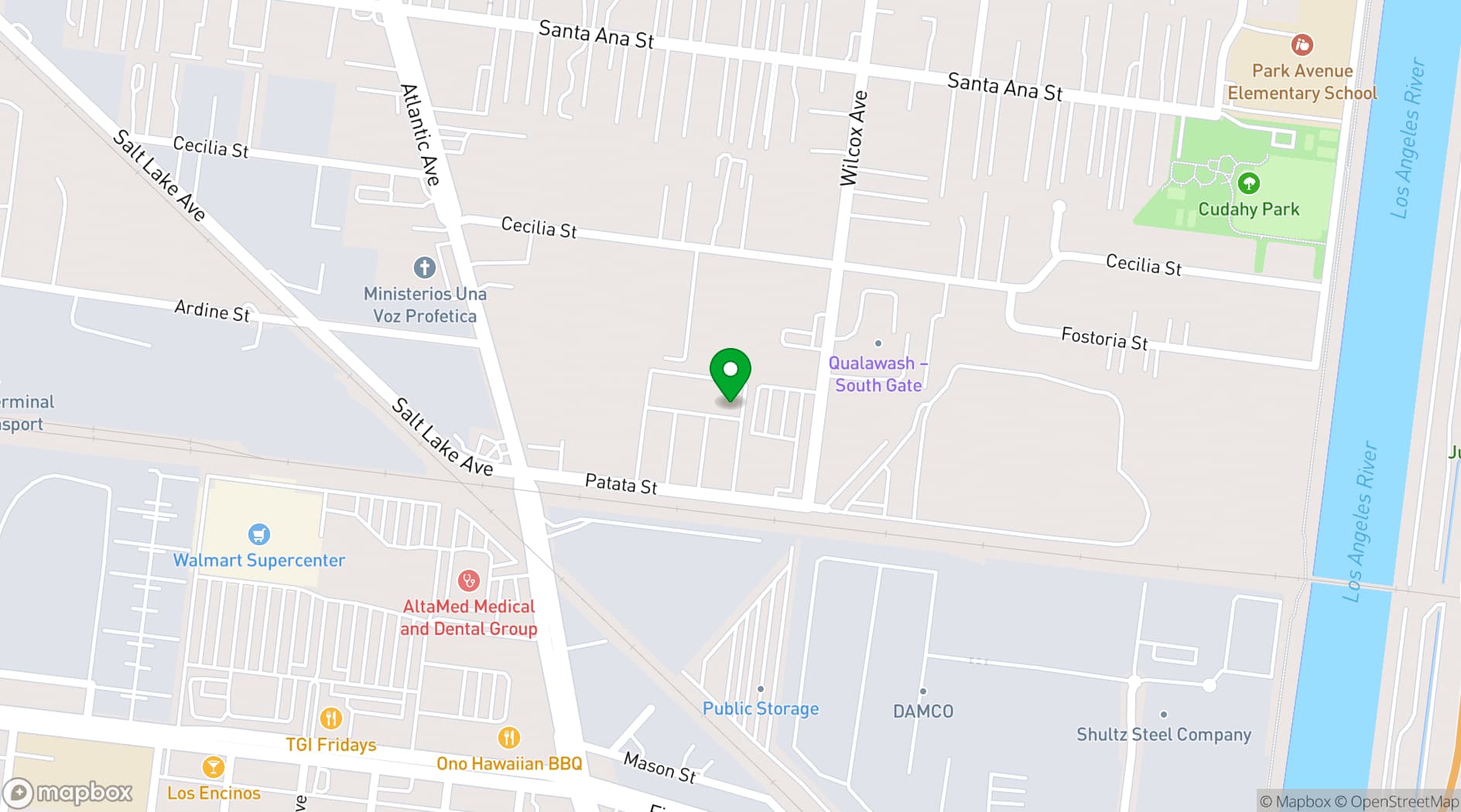 Map showing Concrete Jungle Studios