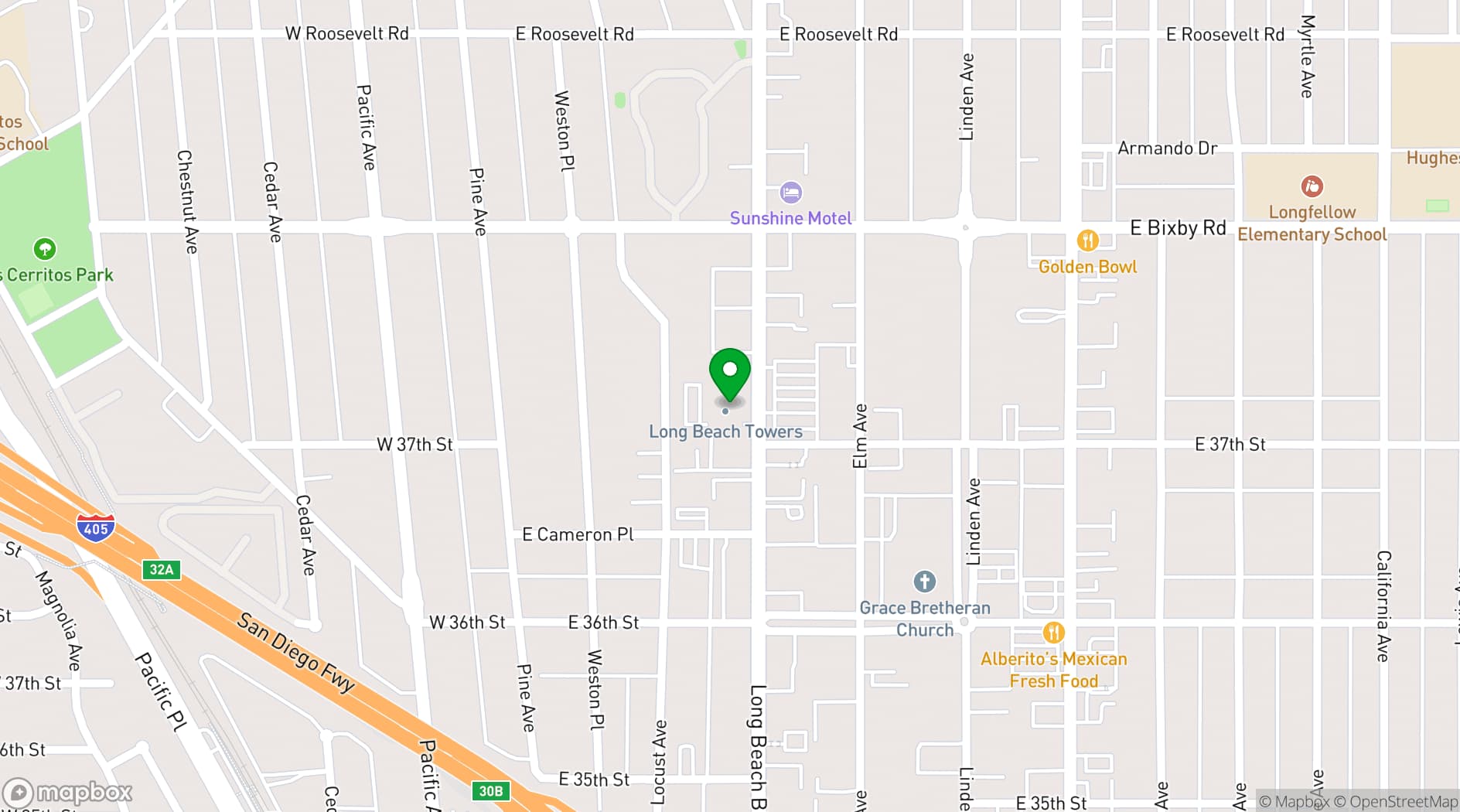 Map showing Office Space Anytime