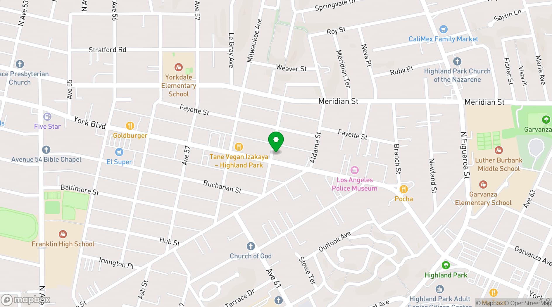 Map showing Old Brown House