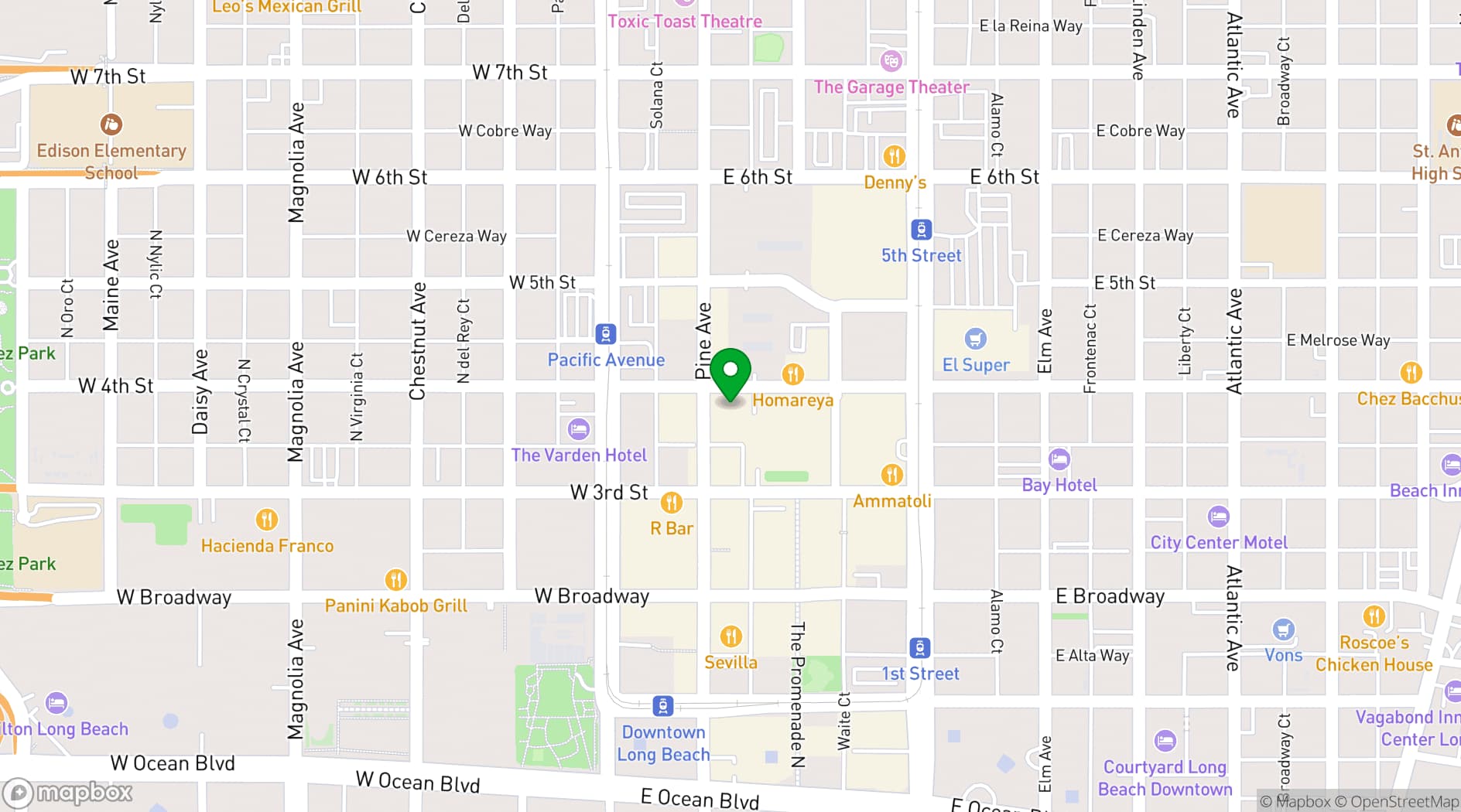 Map showing Ovation Square