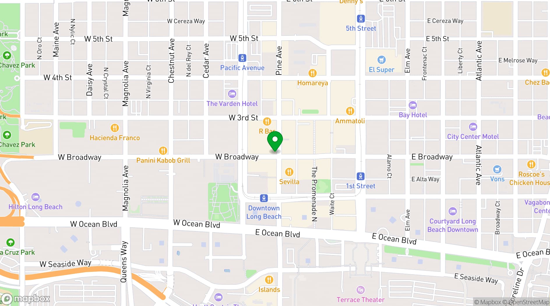 Map showing The Carvery Restaurant