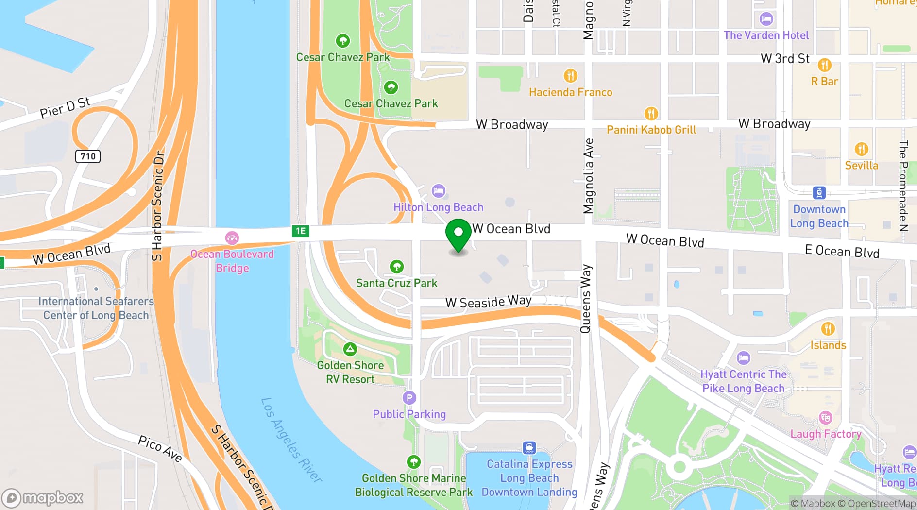 Map showing Davinci Meeting Rooms - Long Beach