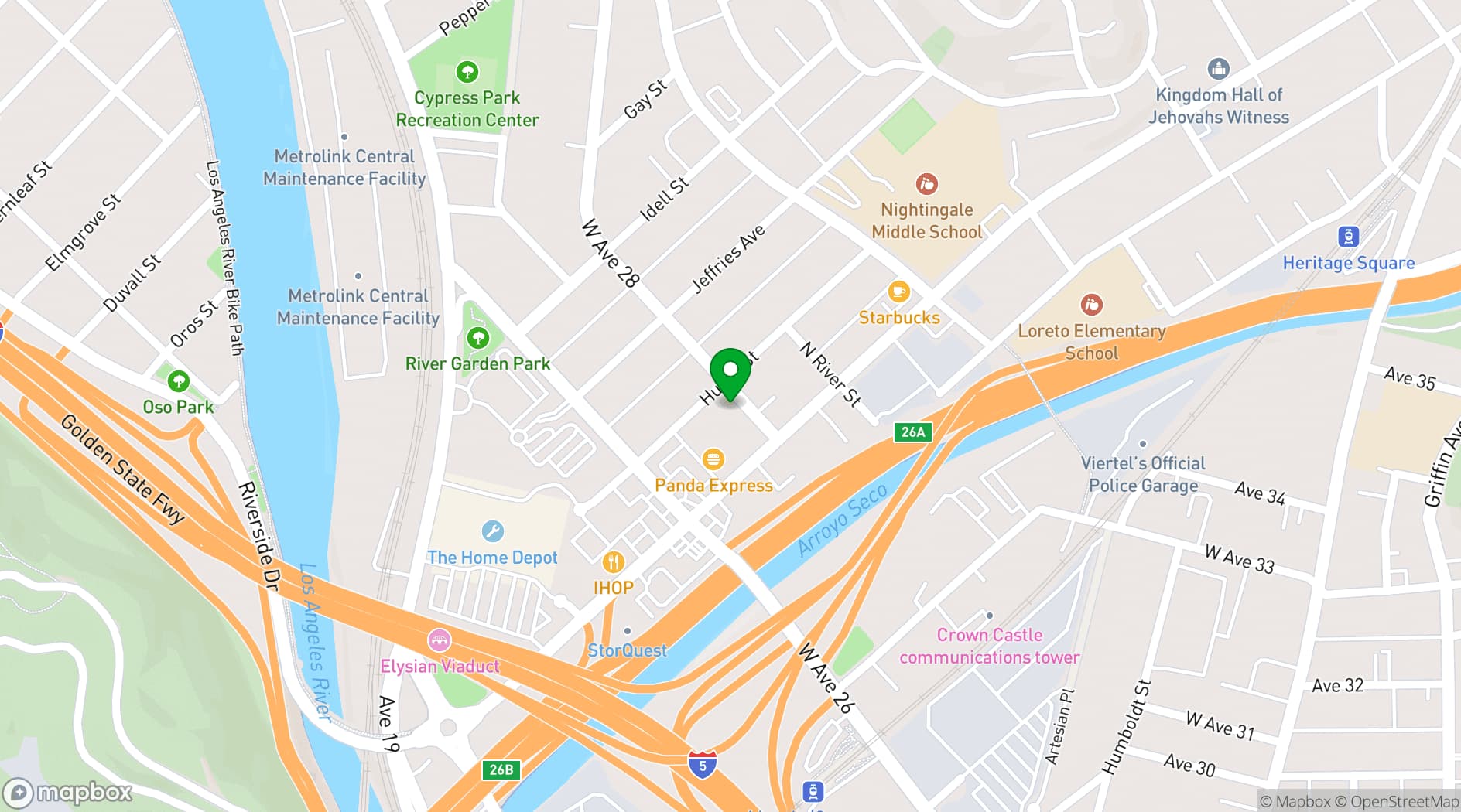 Map showing THE HURON SUBSTATION