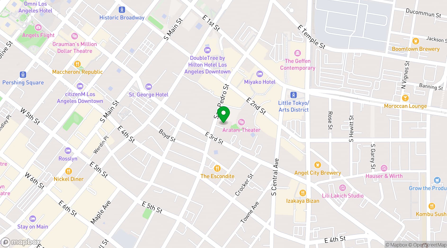 Map showing Japanese American Cultural & Community Center