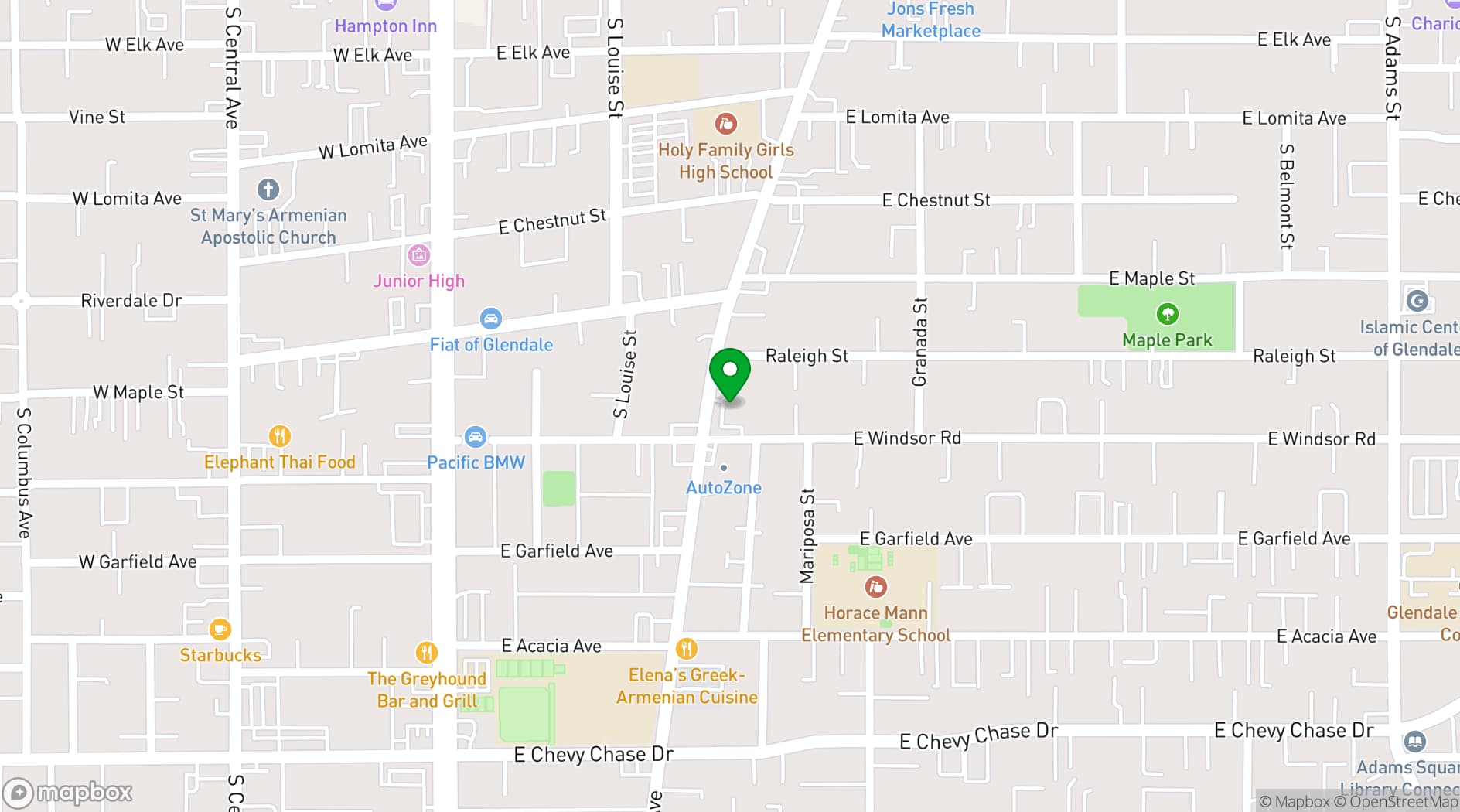 Map showing Live Love Play LA