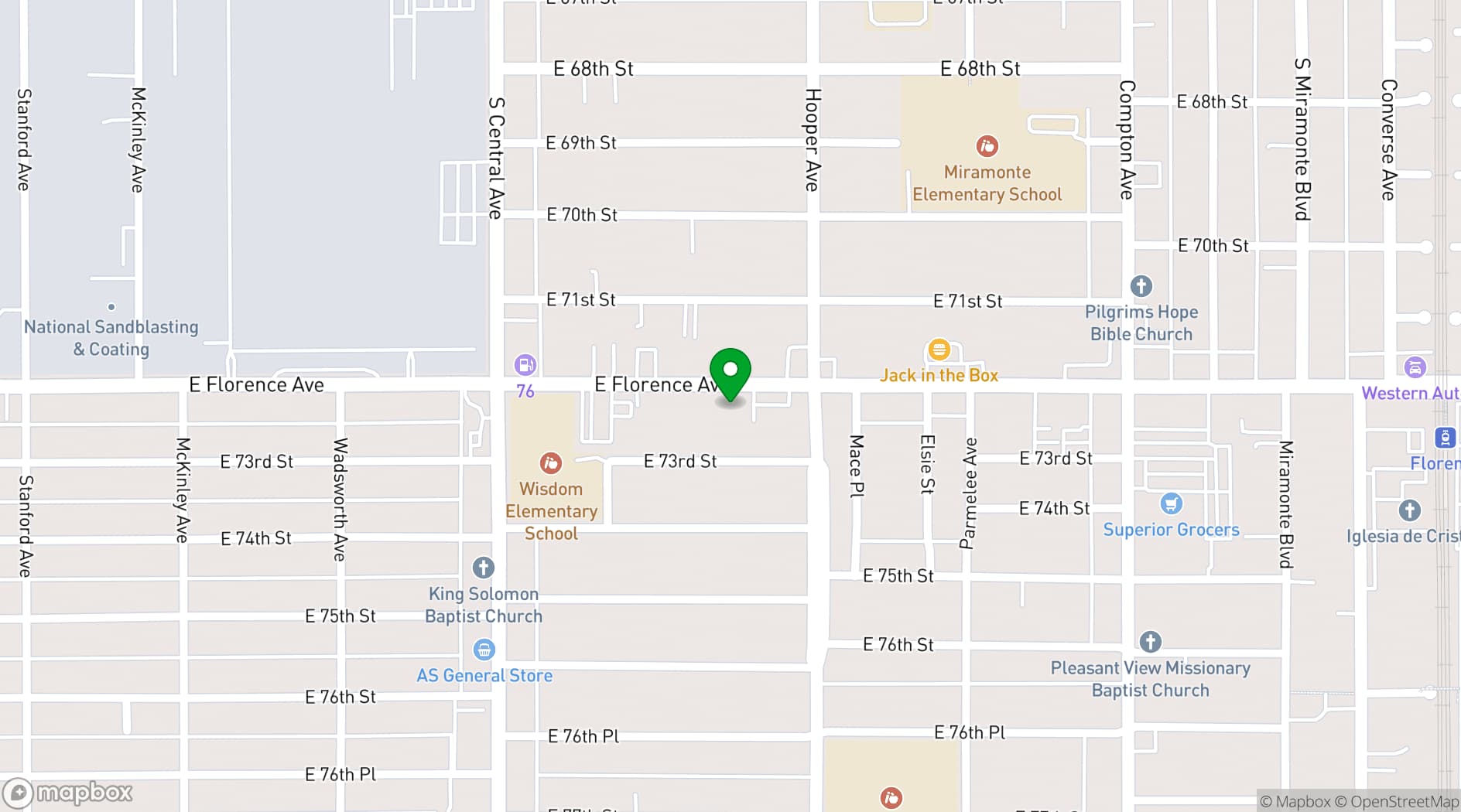 Map showing Grand Lodge Of Los Angeles