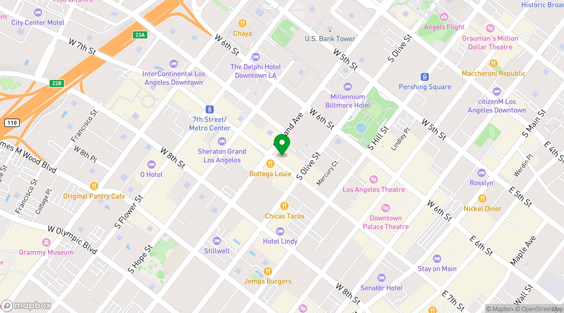 Map showing The Collection
