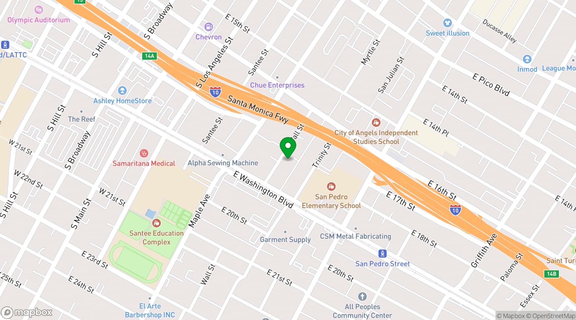 Map showing DC World Courses