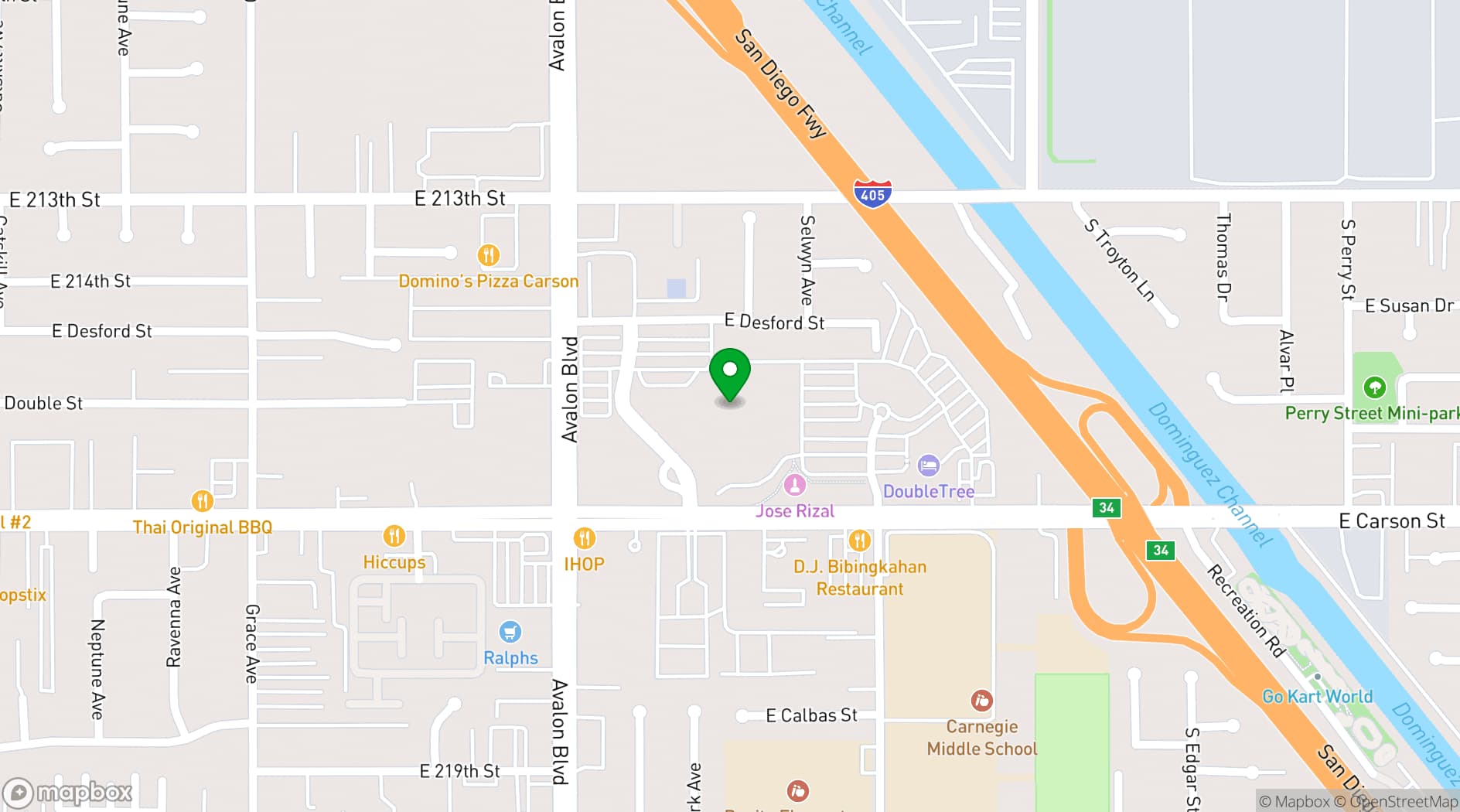 Map showing Carson Event Center