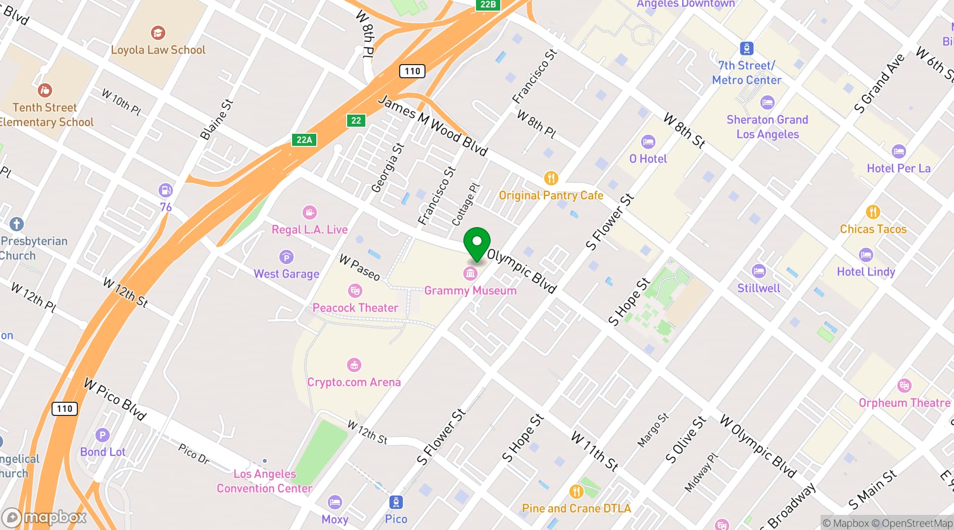 Map showing Fleming's Prime Steakhouse & Wine Bar