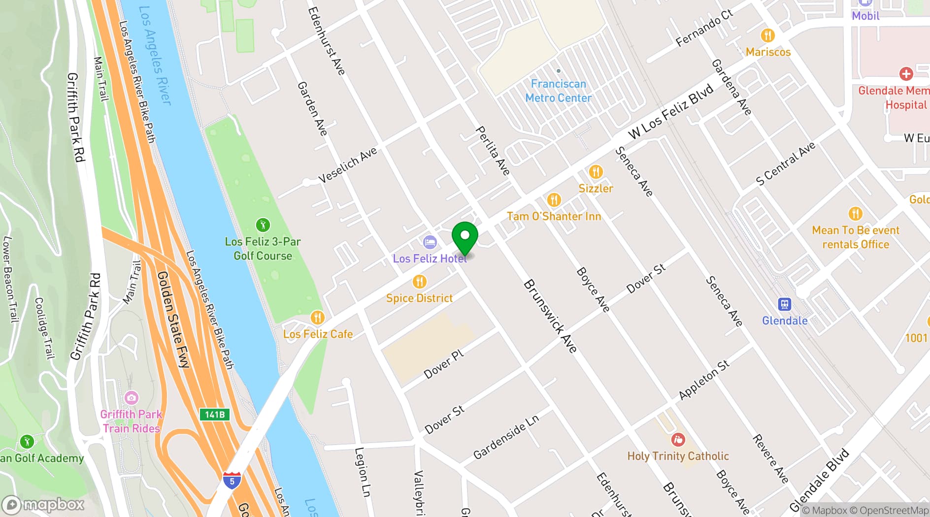 Map showing Grand Venue