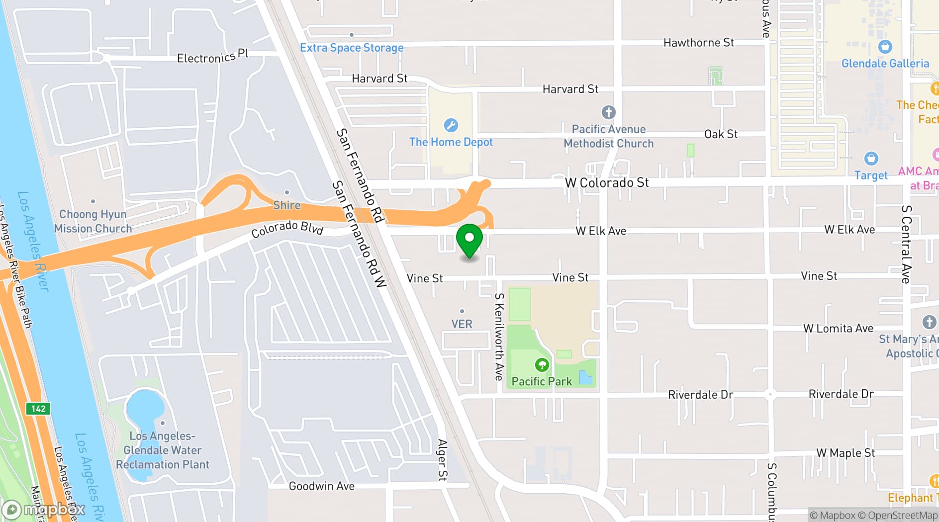 Map showing Party On Demand