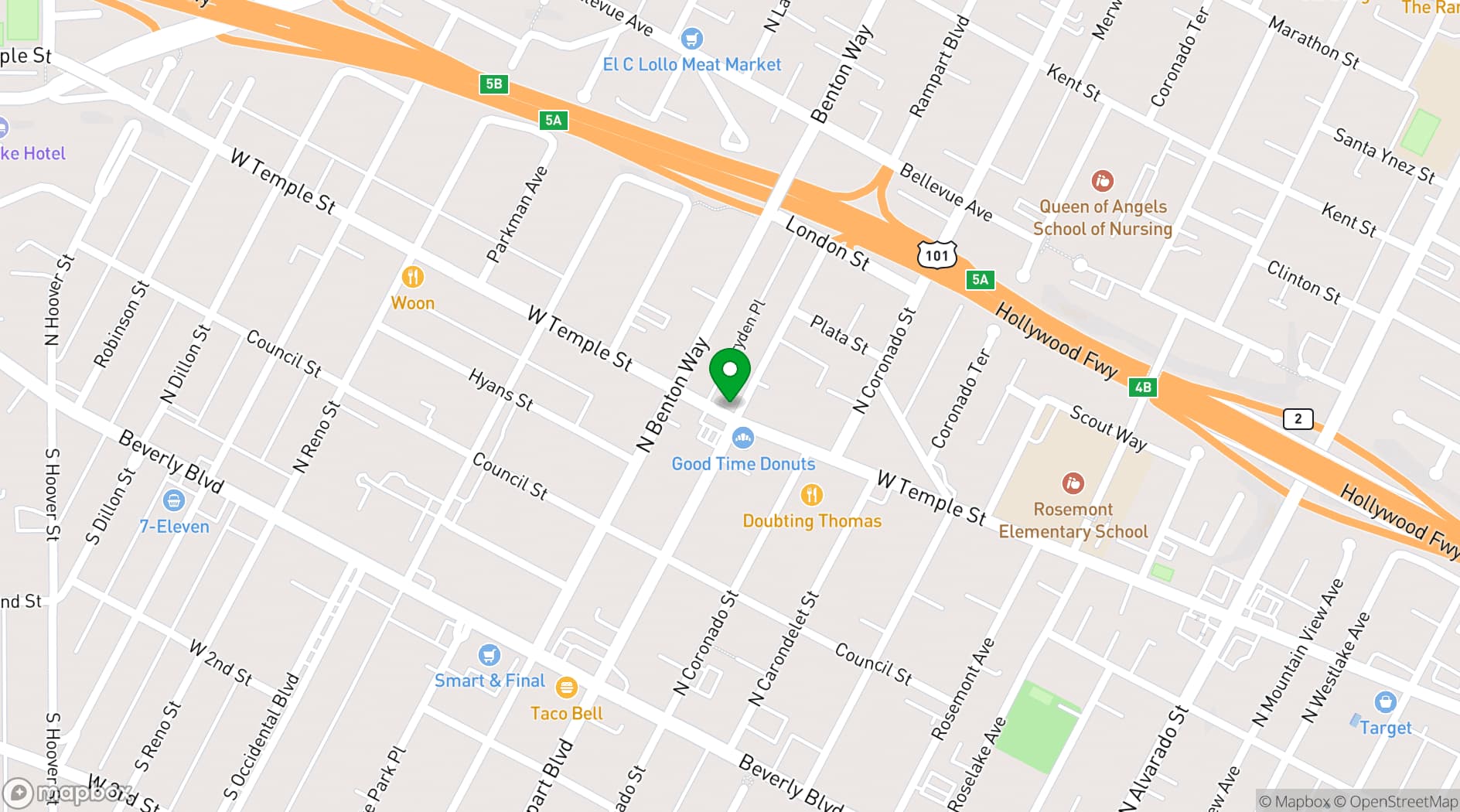 Map showing Panamerican Night Club