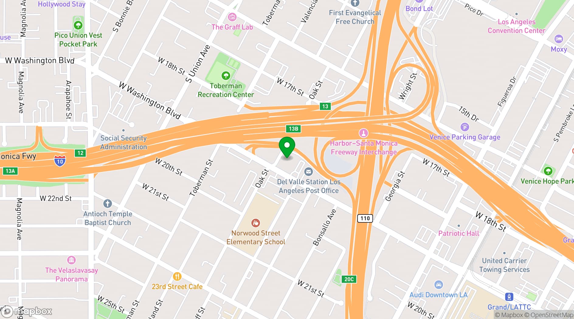 Map showing Casa Vertigo