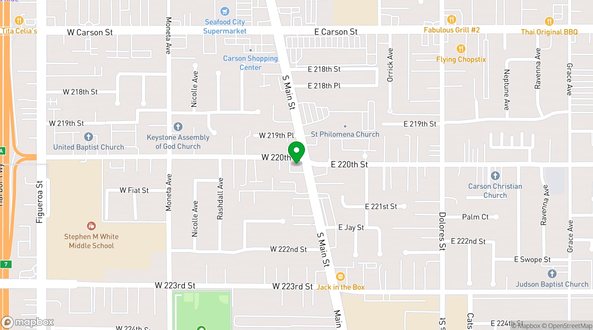 Map showing The Main Plaza
