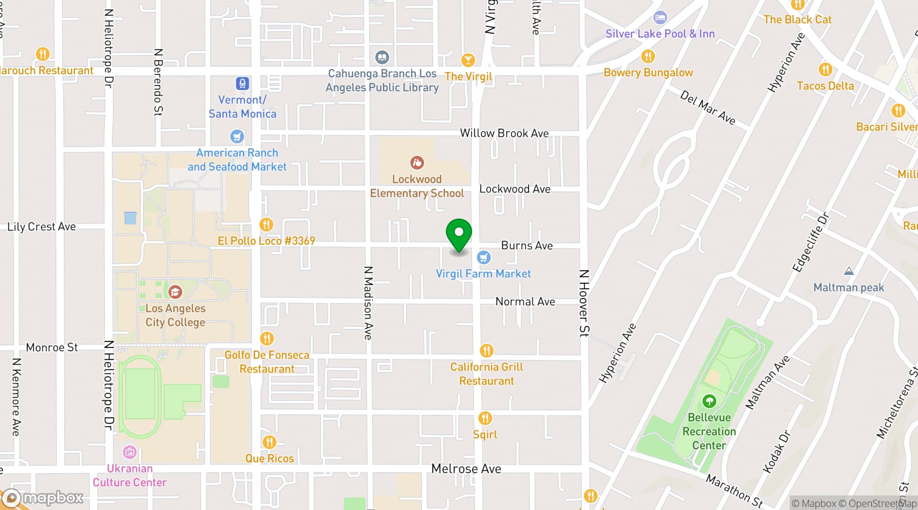 Map showing The Robinson School for Public Awareness and Community Engagement