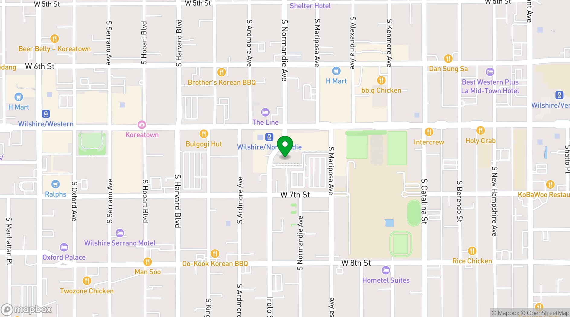 Map showing The Venue