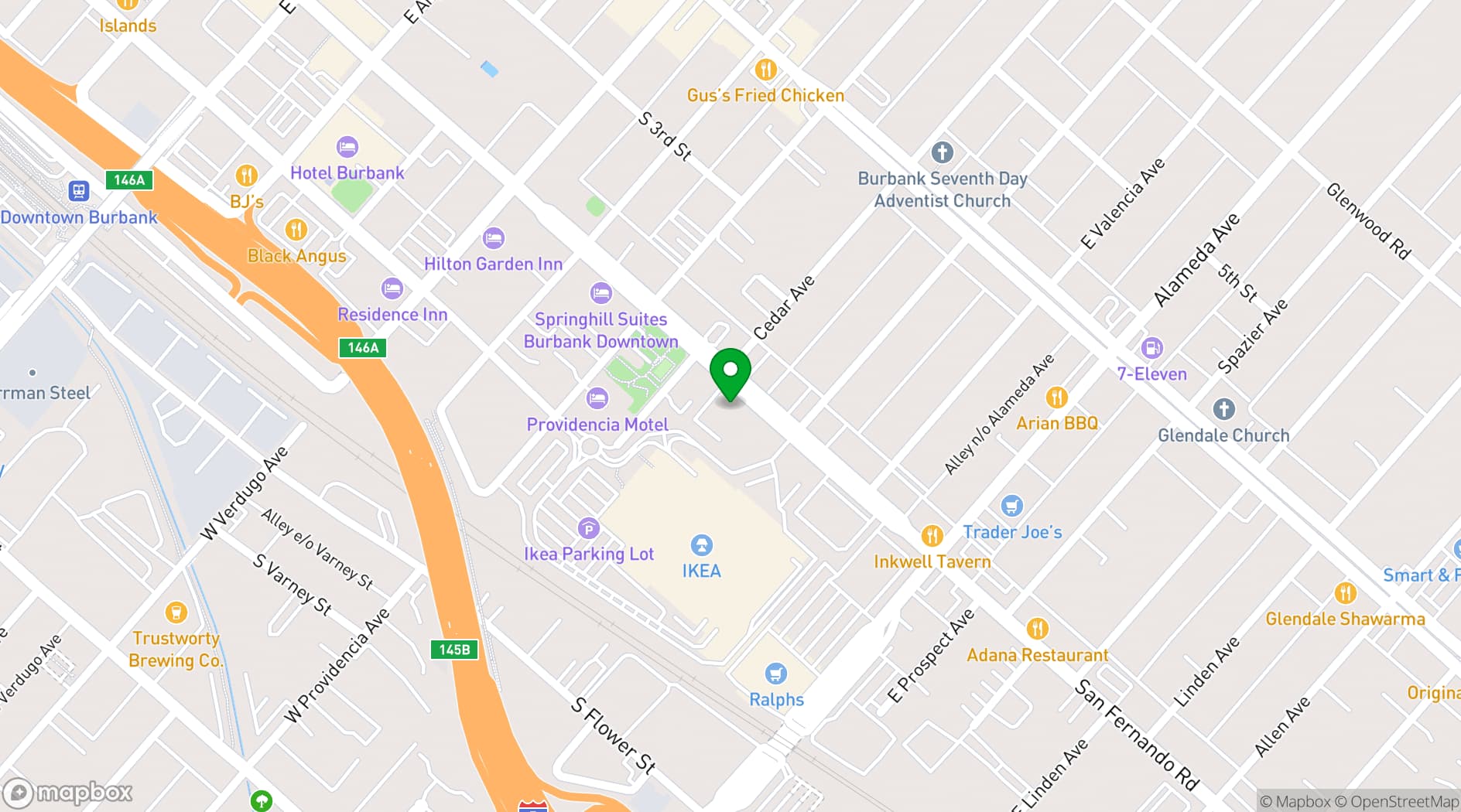 Map showing Arbat Banquet Hall