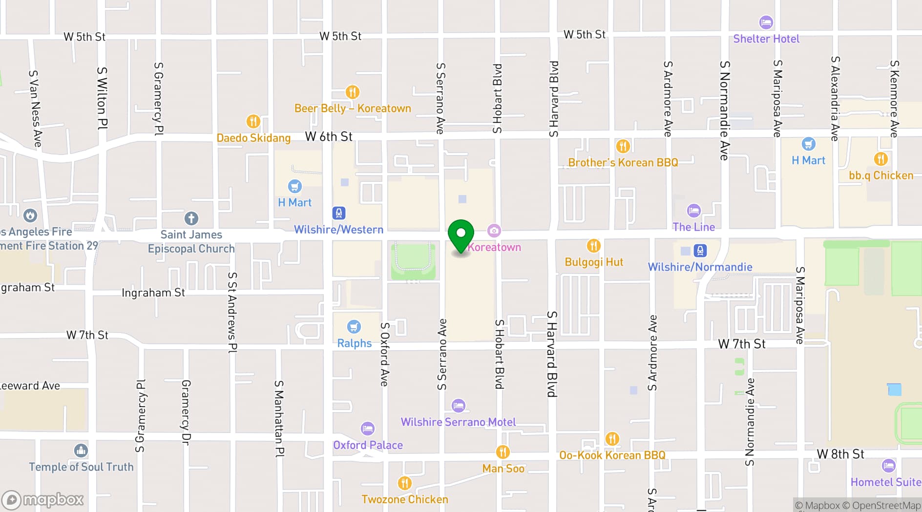 Map showing The One Event Hall