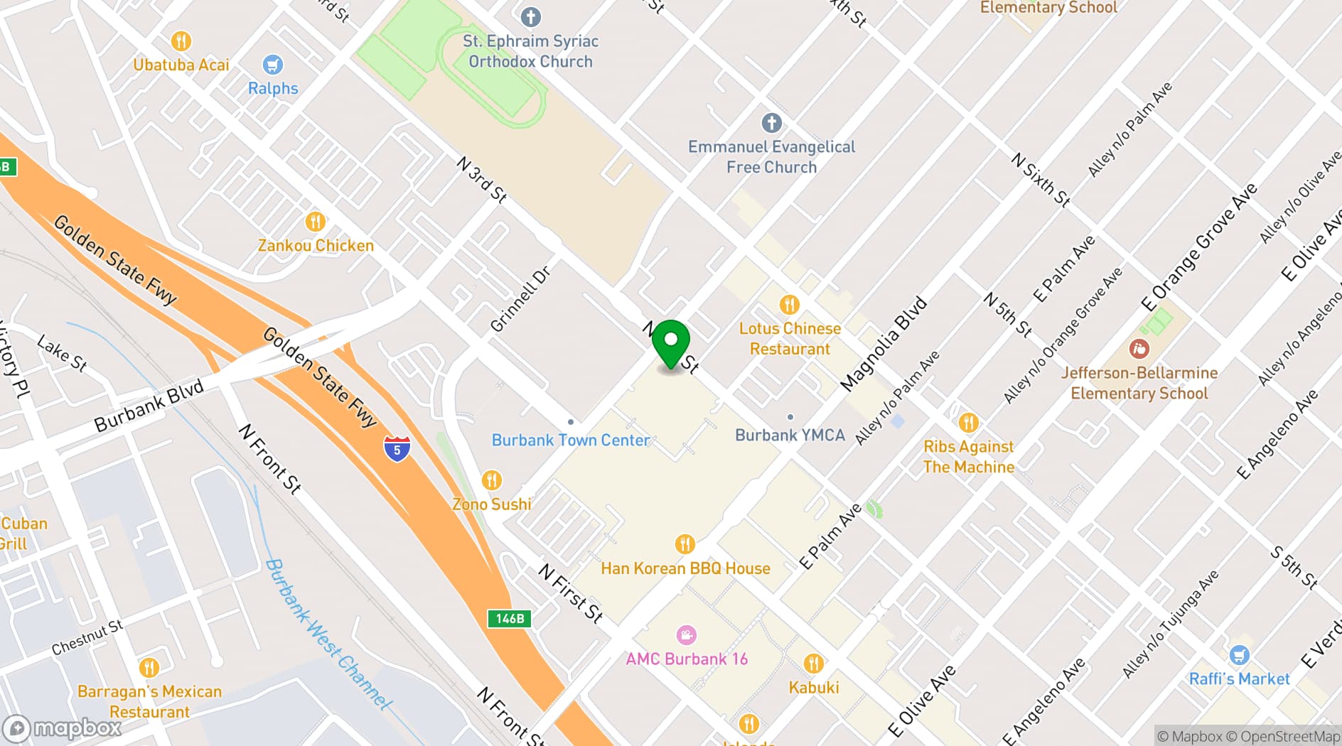 Map showing The Colony Theatre