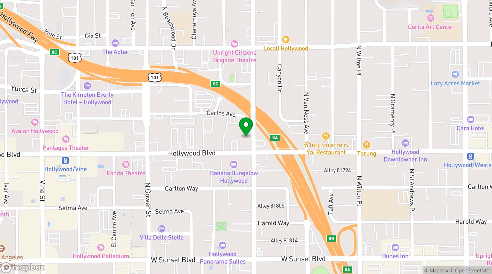 Map showing Lombardi House