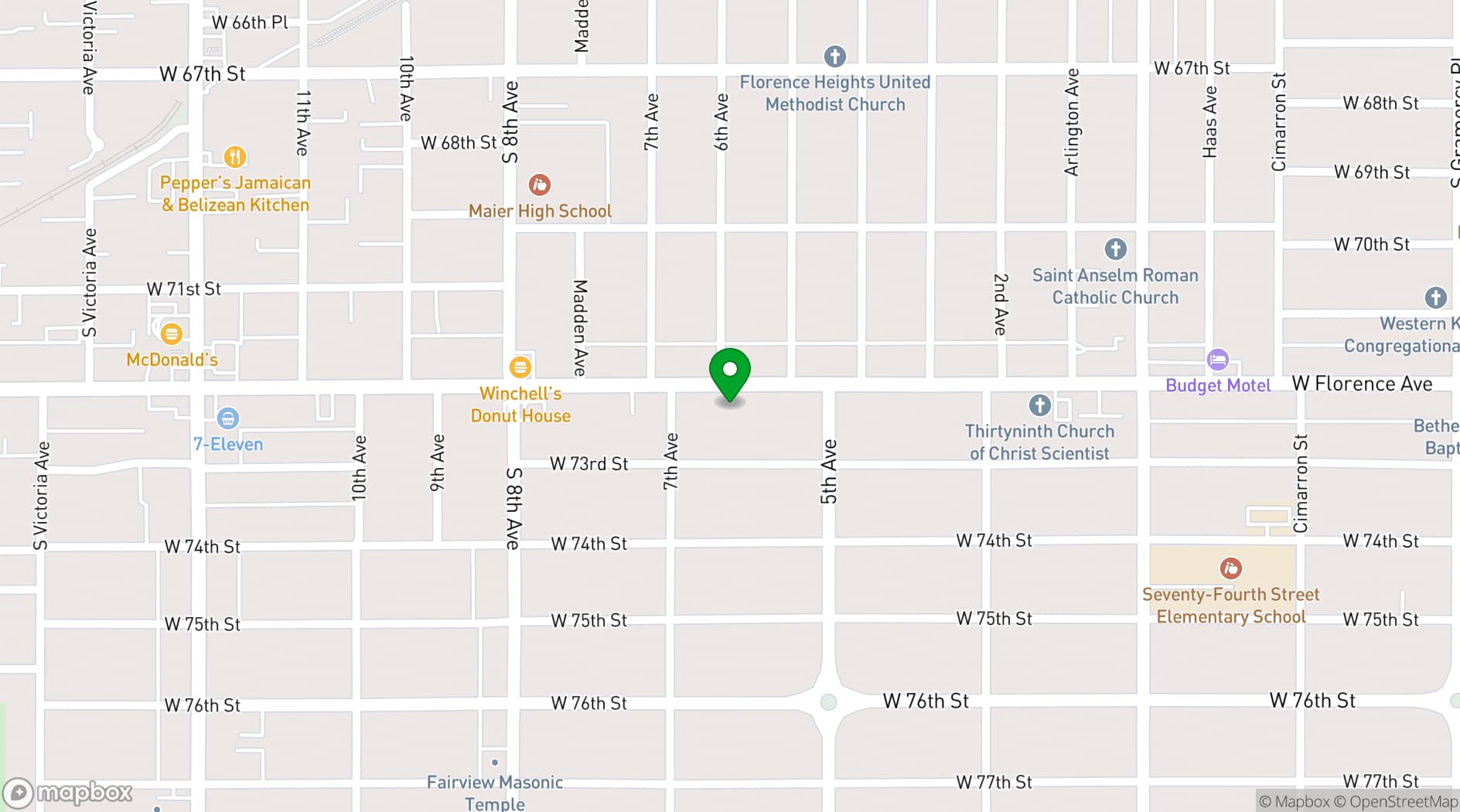 Map showing RZN Recording Studio