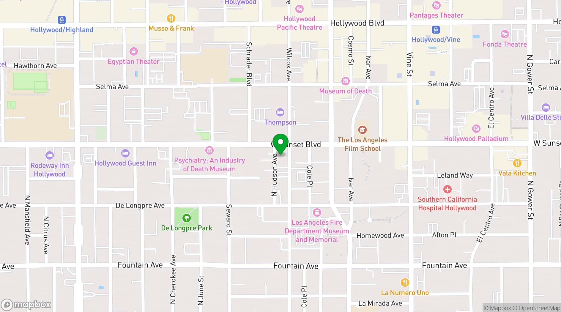 Map showing Cinelounge Cinemas