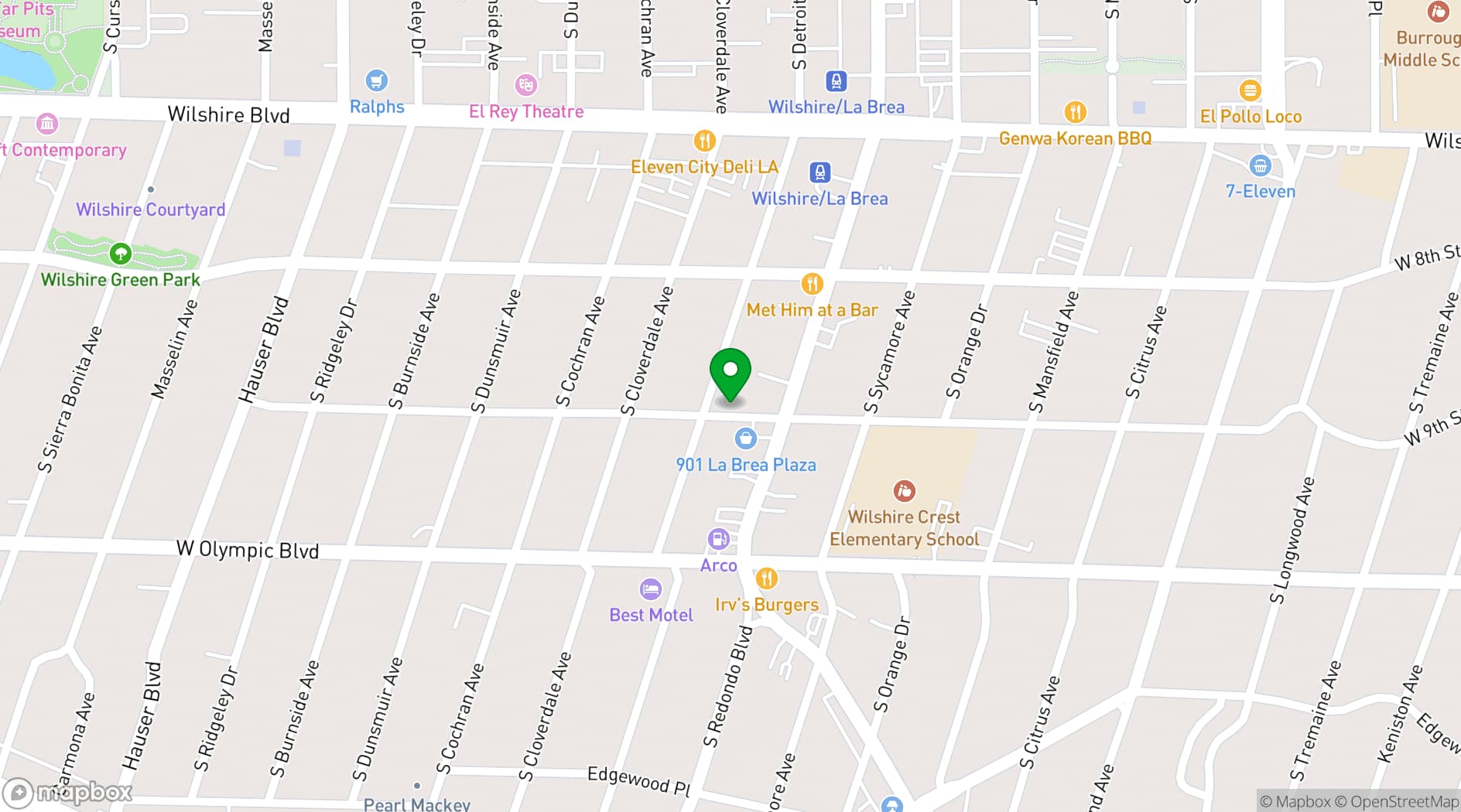 Map showing Candela La Brea