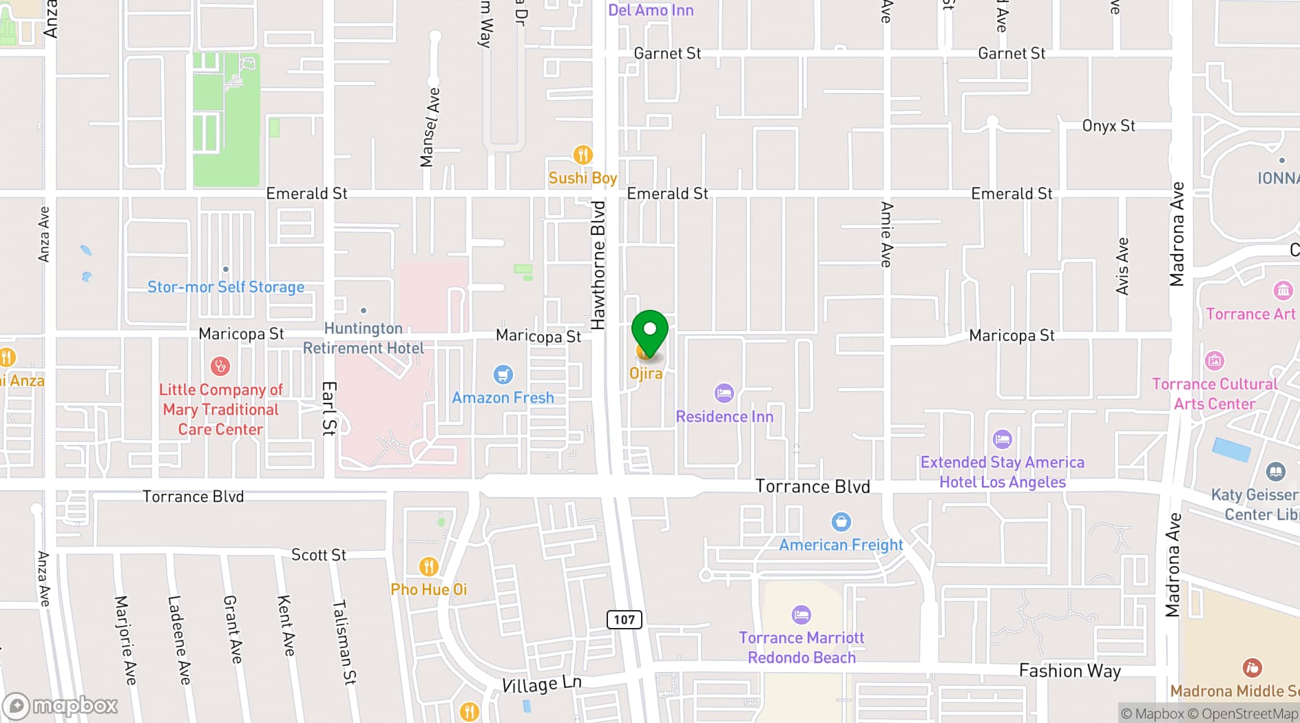 Map showing Mr. Lucky's Billiards