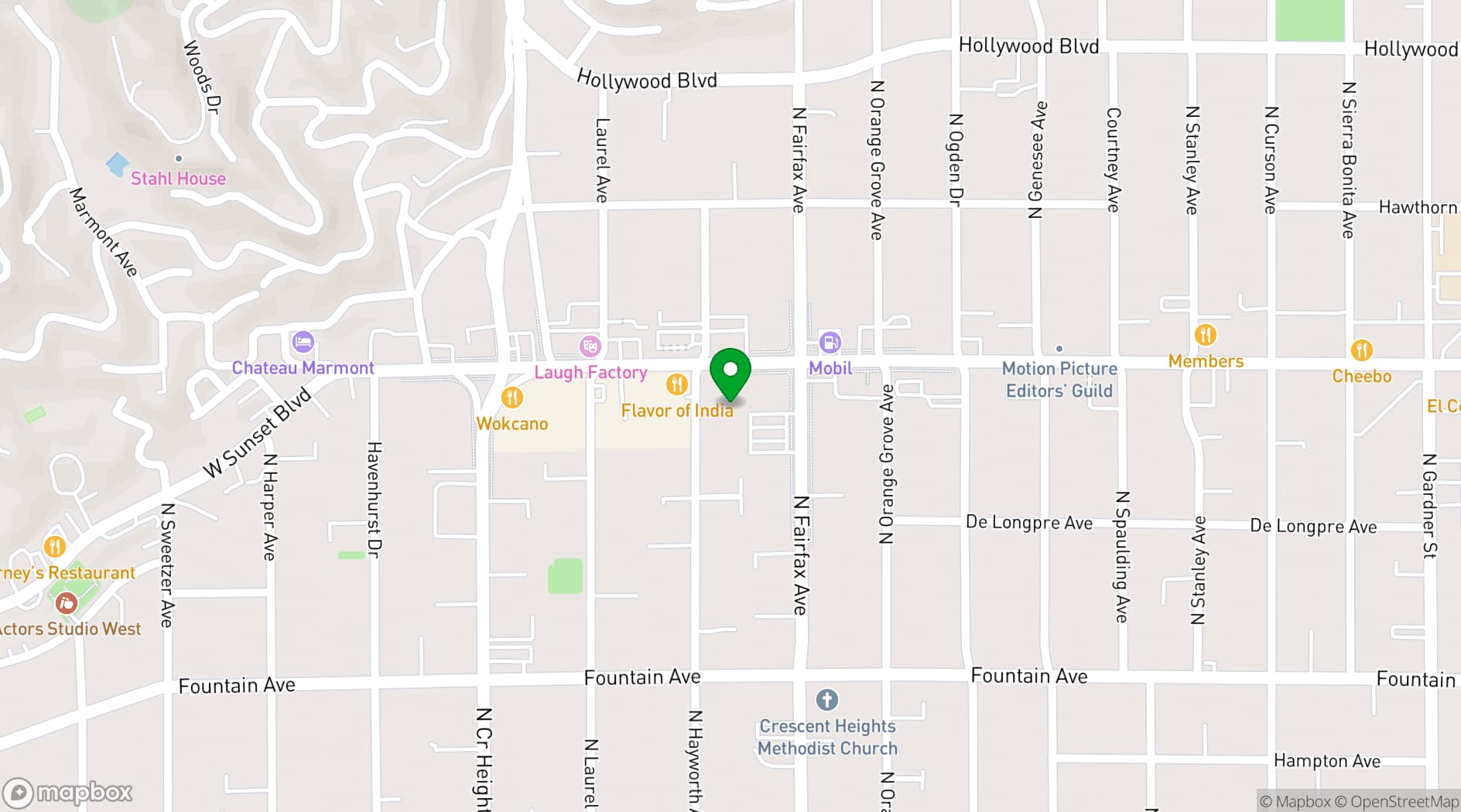 Map showing Directors Guild of America